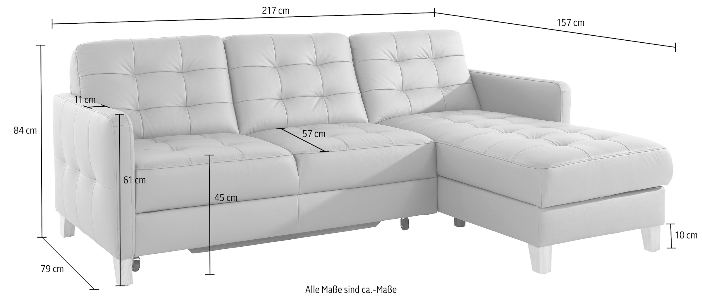 exxpo - sofa fashion Ecksofa »Elio, kompakt und komfortabel, bequem und zeitloses Design, L-Form«, wahlweise mit Bettfunktion