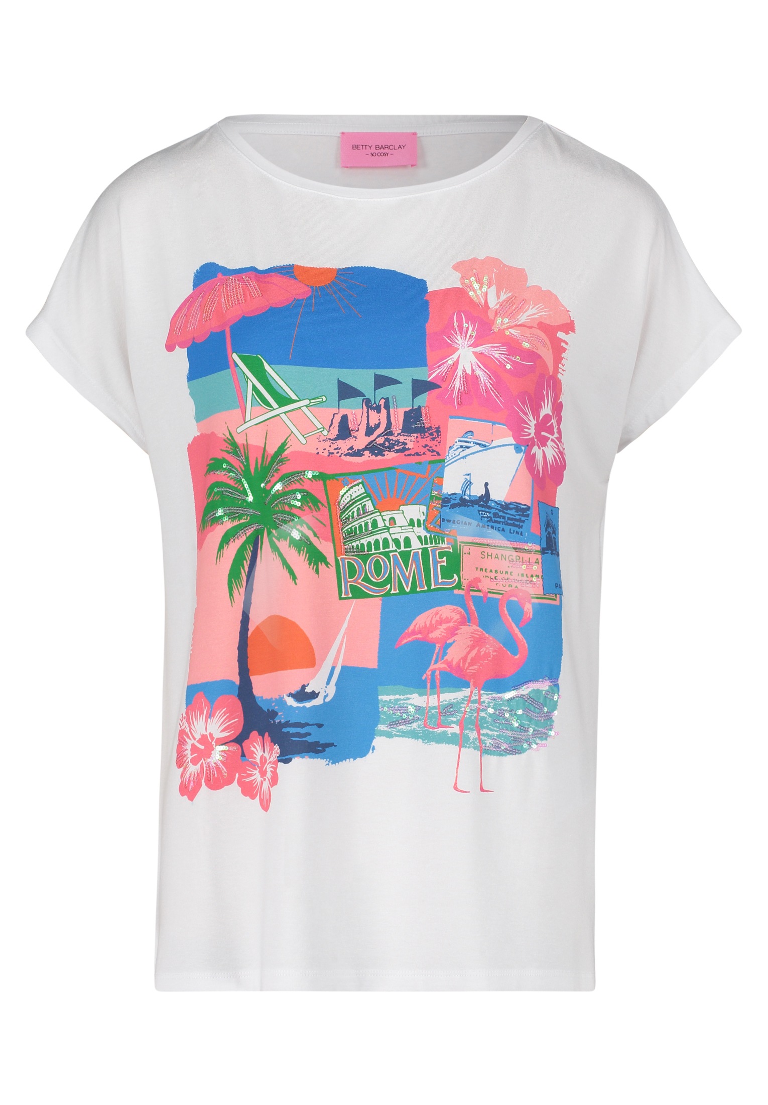 Betty Barclay Kurzarmshirt "Betty Barclay Basic Shirt mit Aufdruck", (1 tlg günstig online kaufen