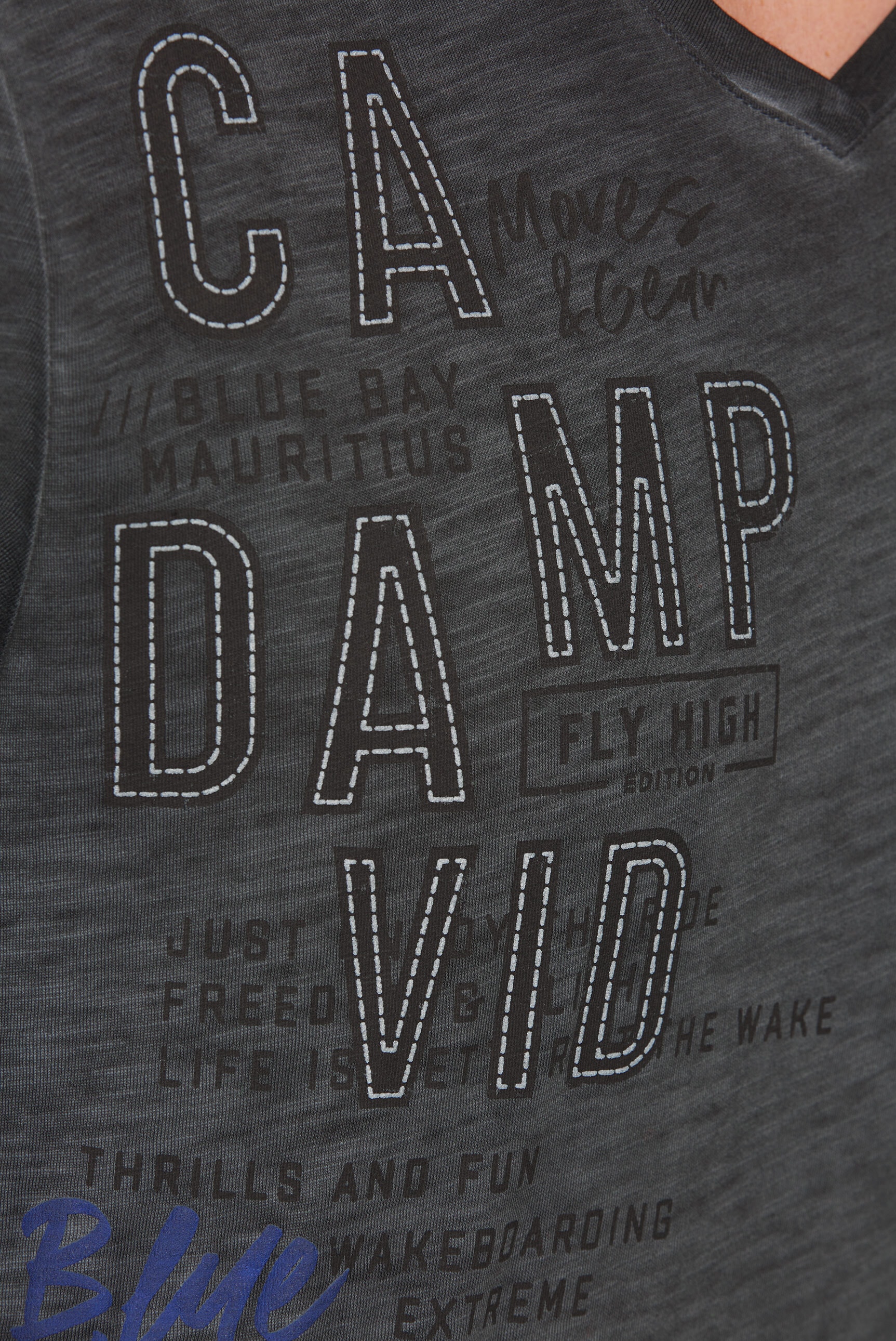 CAMP DAVID V-Shirt, aus Baumwolle