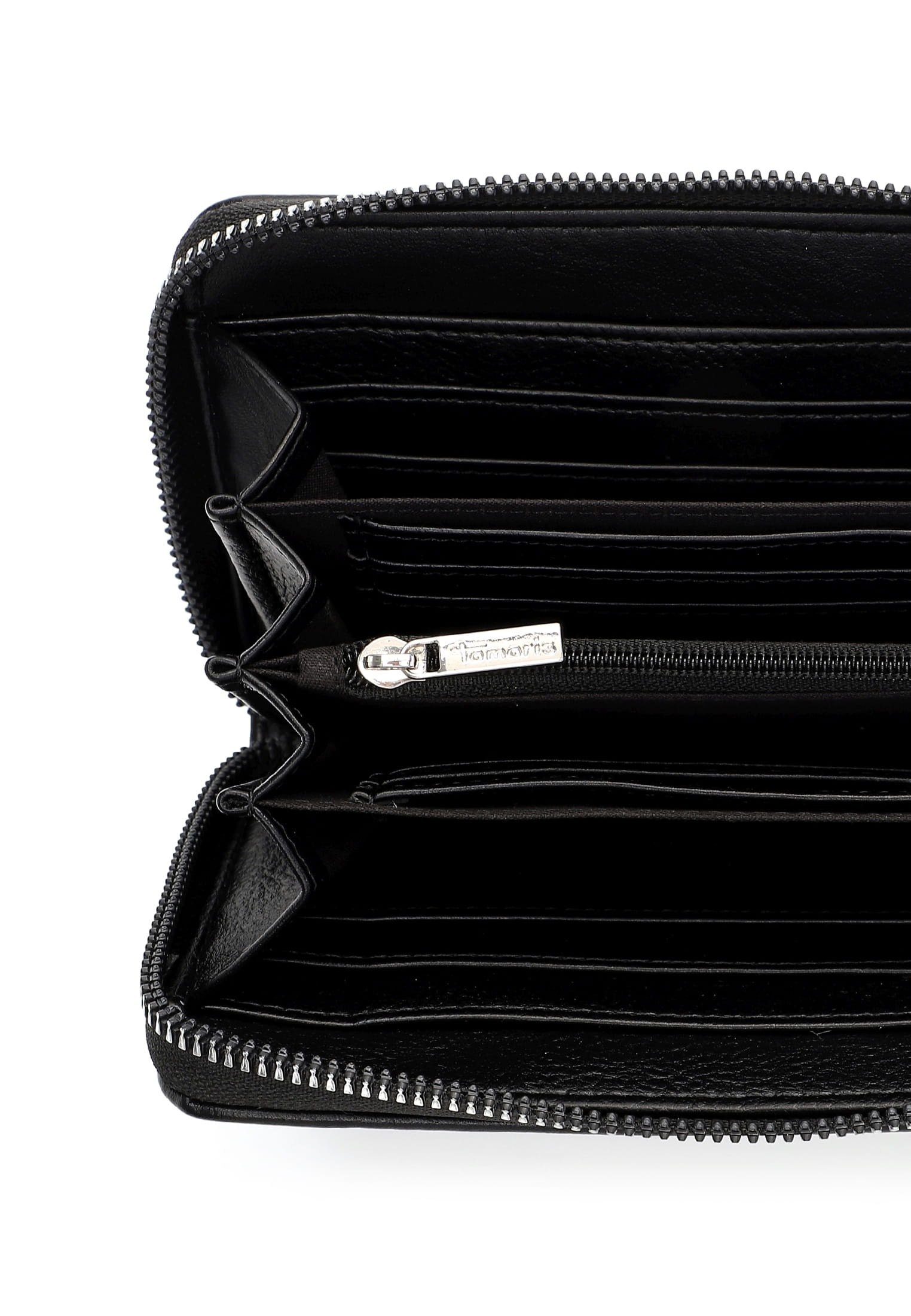 Geldbörse TAMARIS "Geldbörse TAS Keona", Herren, schwarz (schwarz 100), Obermaterial: 60% Polyurethan PU. 40% Polyester PES., Kleinlederwaren 3