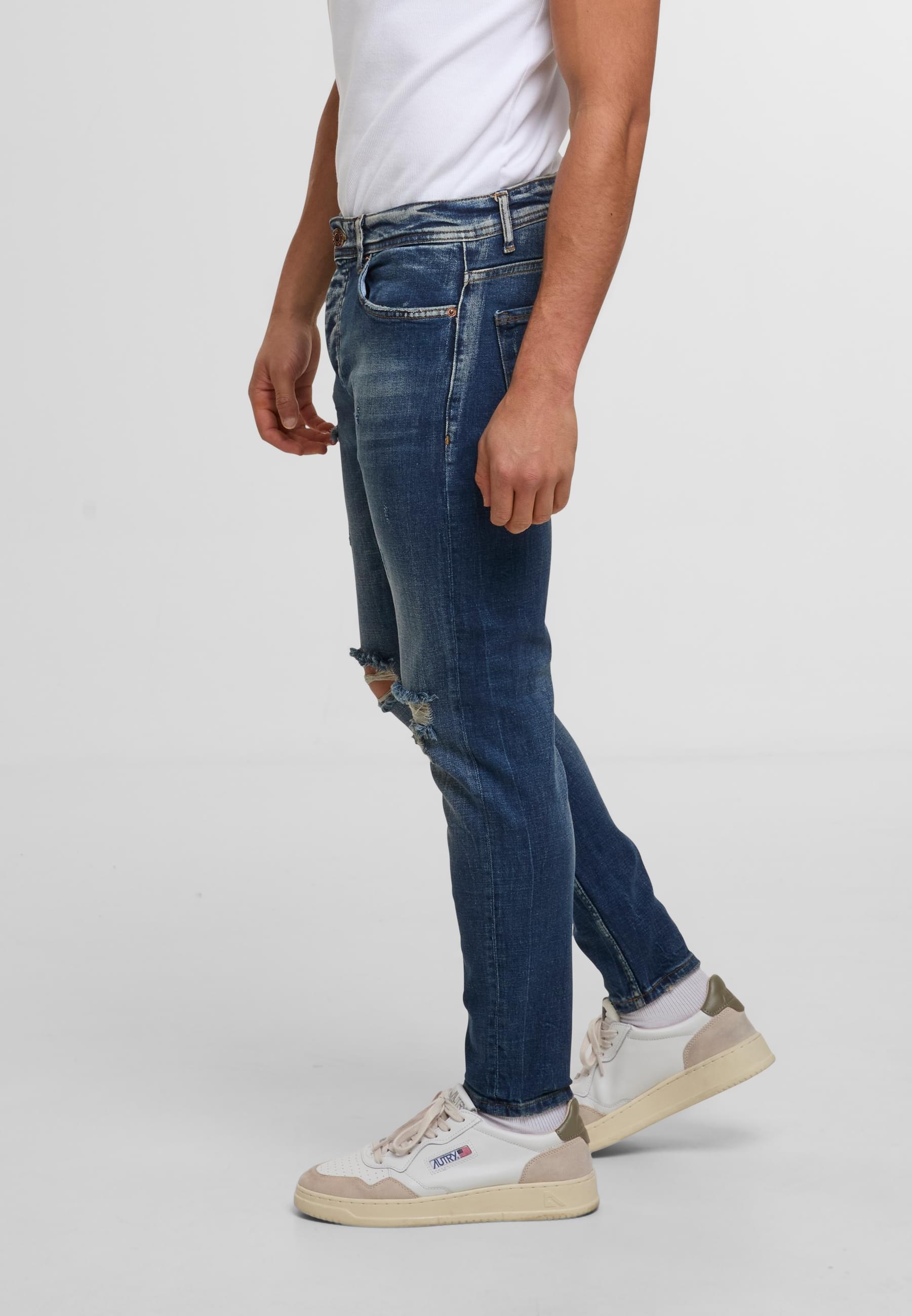 2Y Studios Bequeme Jeans »2Y Studios Herren 2Y Destroyed Tapered Fit Denim«