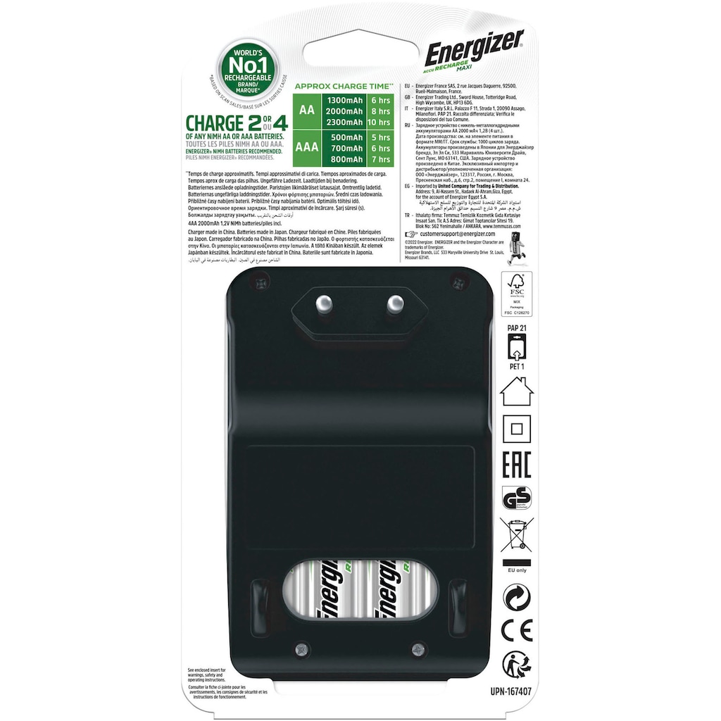 Energizer Batterie-Ladegerät »MAXI CHARGER«, 300 mA