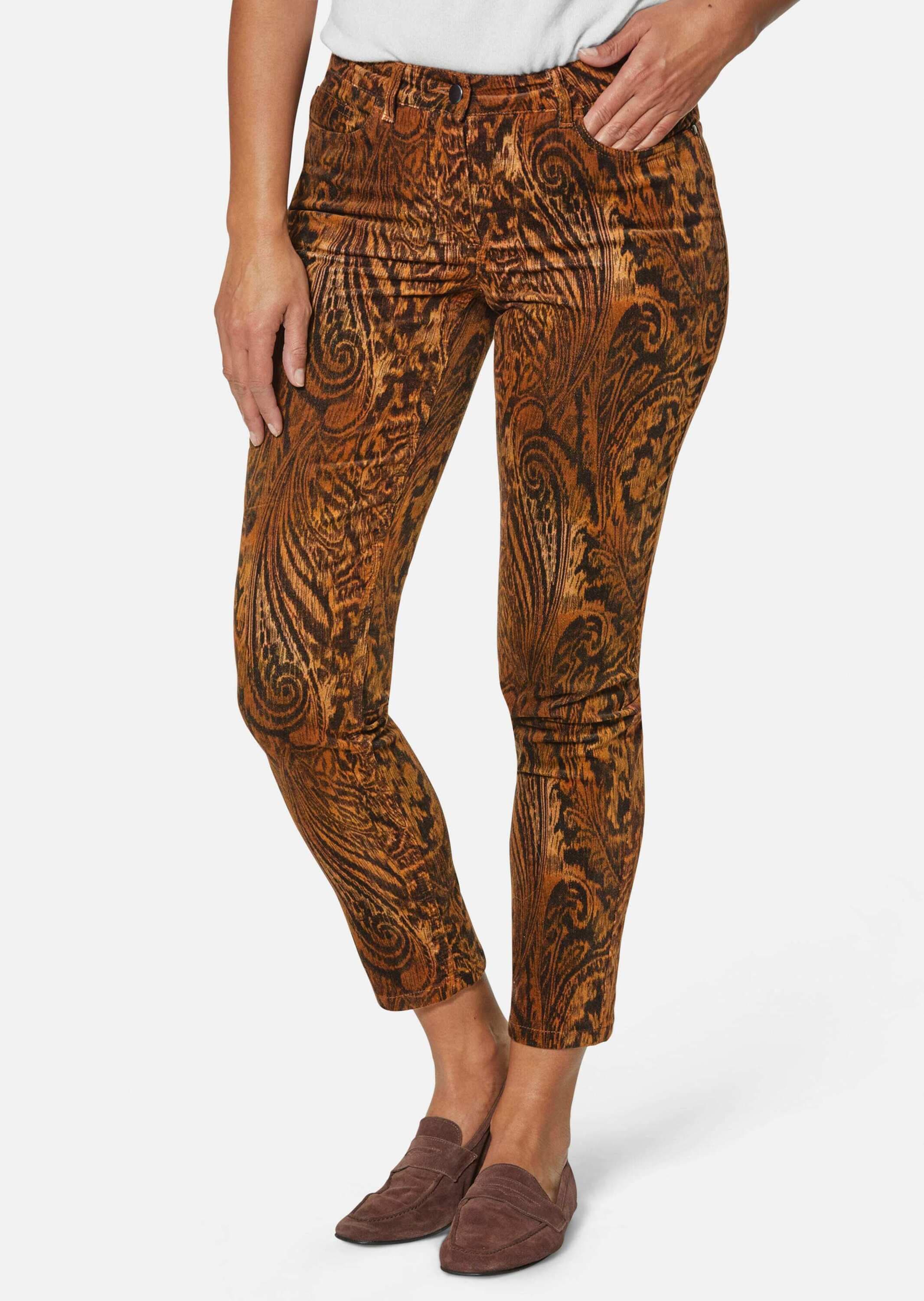 MADELEINE Stoffhose »Hose Paisley-Hose in samtiger Stretch-Qualität«