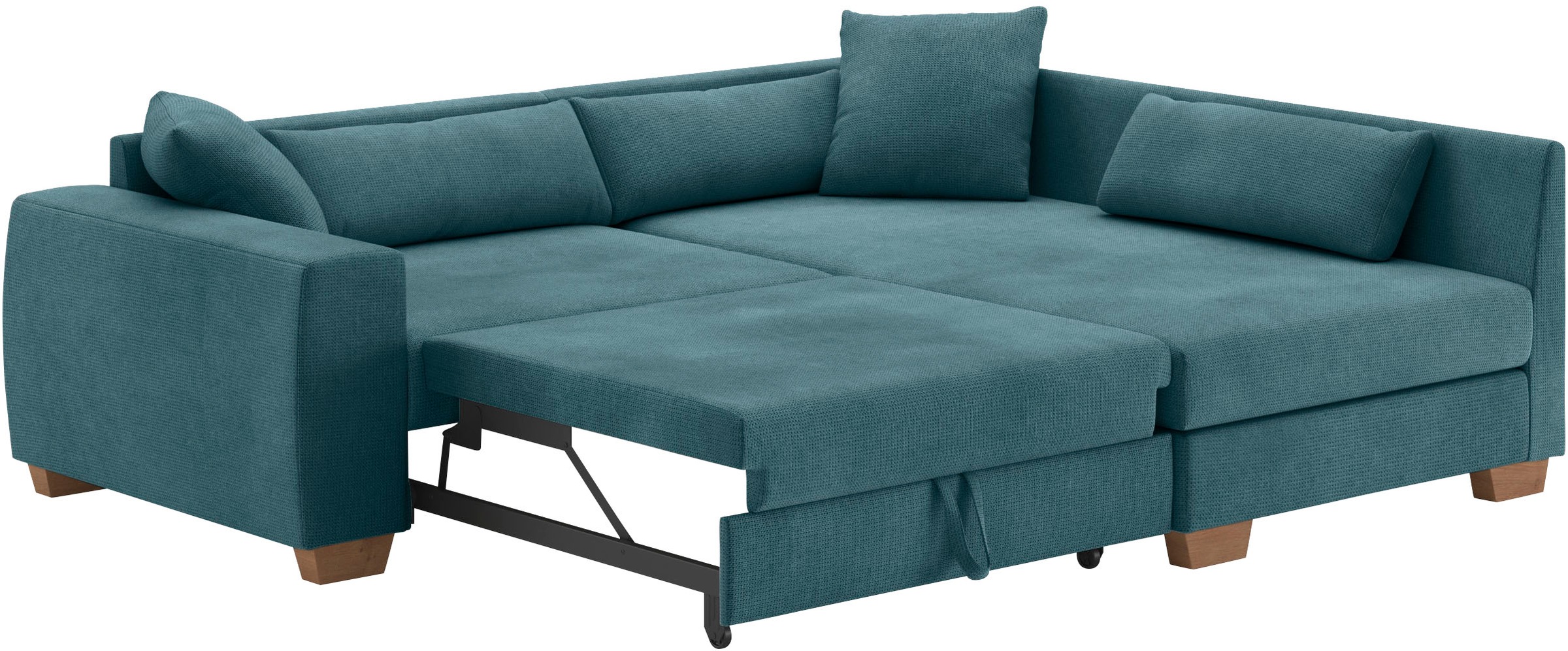 Thumbnail - Mr. Couch Ecksofa "Hilla L-Form, bis 140 kg belastbar" mit Taschenfederkern, wahlweise mit Bettfunktion