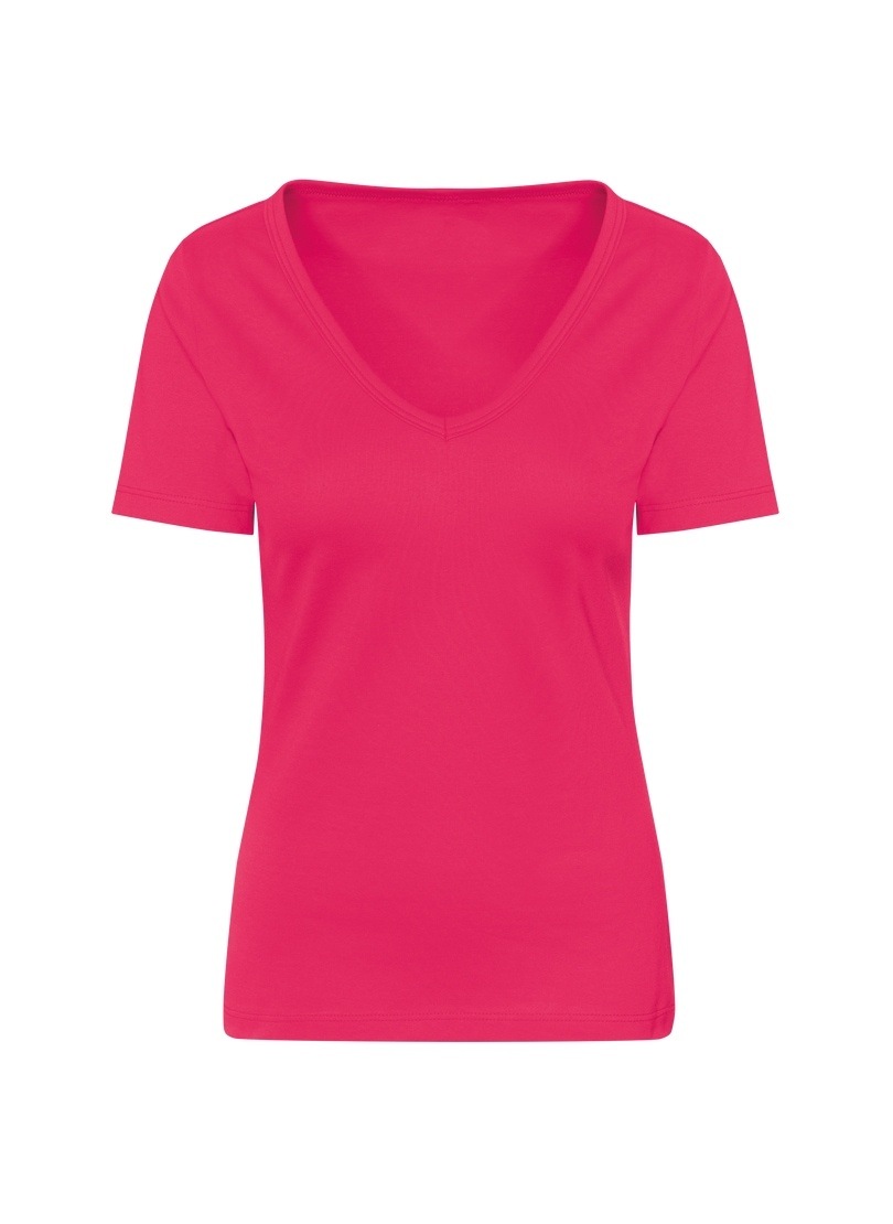 Trigema T-Shirt »TRIGEMA V-Shirt aus Baumwolle/Elastan«, (1 tlg.)