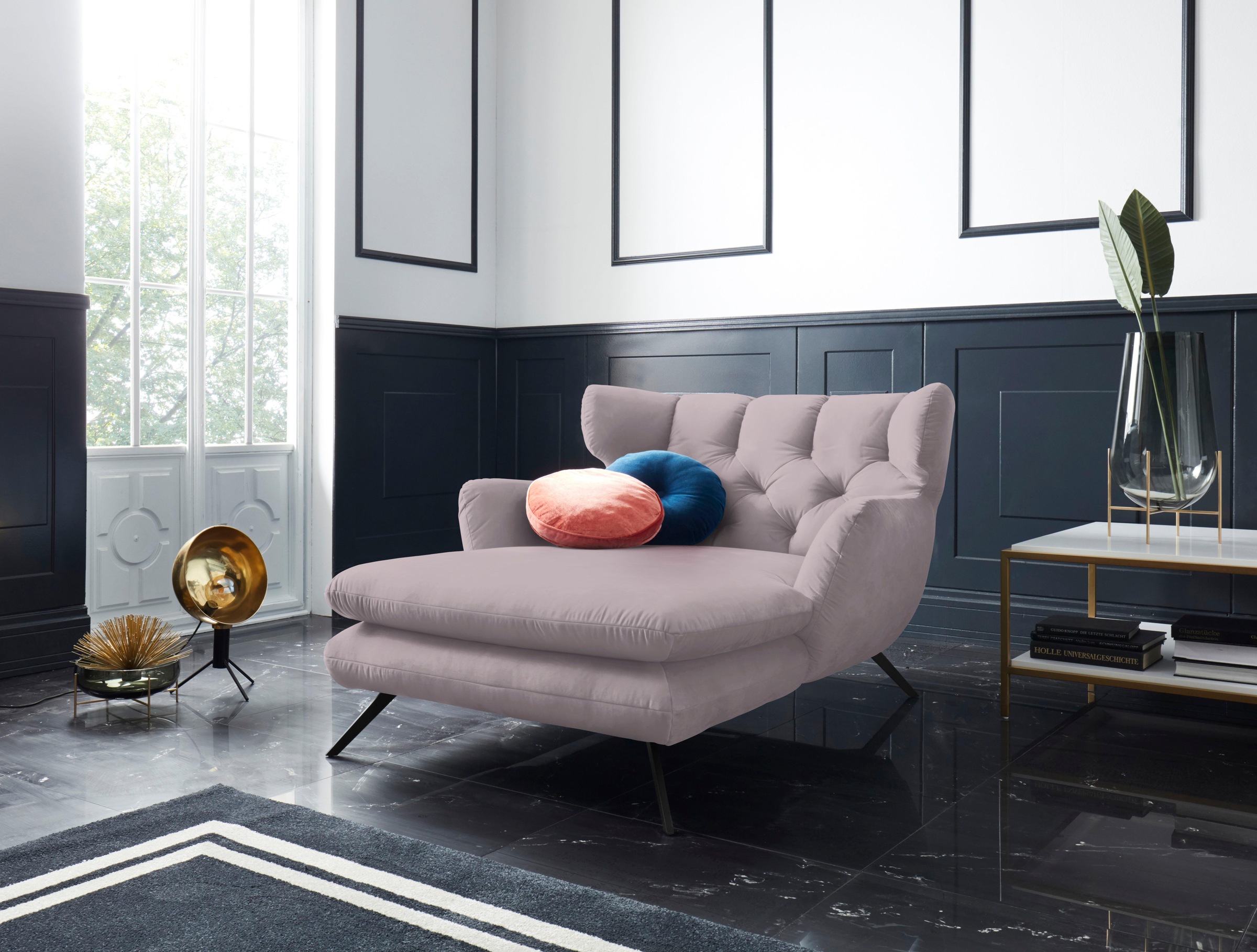 3C Candy Loveseat "Beatrice Loungesessel, Ohrensessel, bequem zum Relaxen, Breite 100cm" mit Knopfheftung im Rücken, Fernsehsessel, Relaxsessel