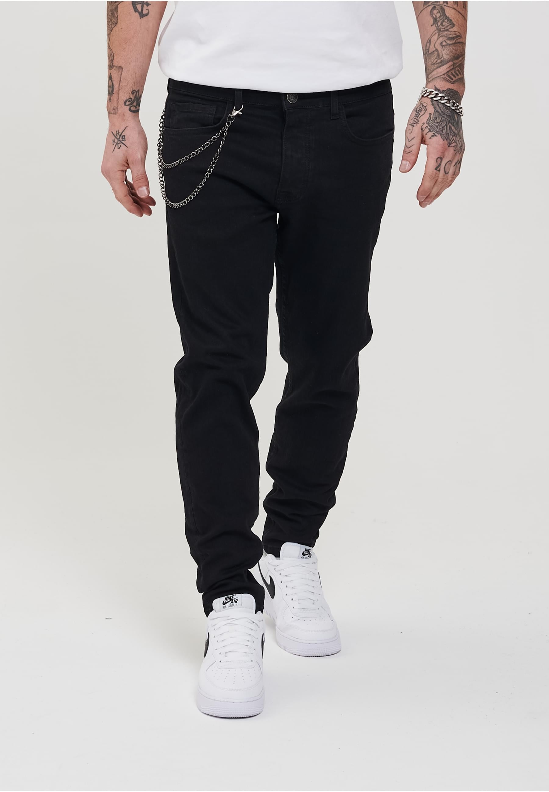 2Y Studios Bequeme Jeans "2Y Studios Herren 2Y Destroyed Slim Fit Denim", (1 tlg.)