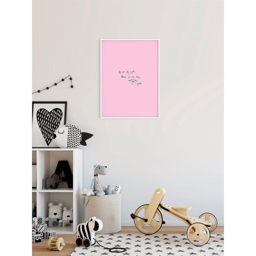 Komar Wandbild »Star Wars Quote Yoda Cute«, (1 St.), Kinderzimmer, Schlafzimmer, Wohnzimmer