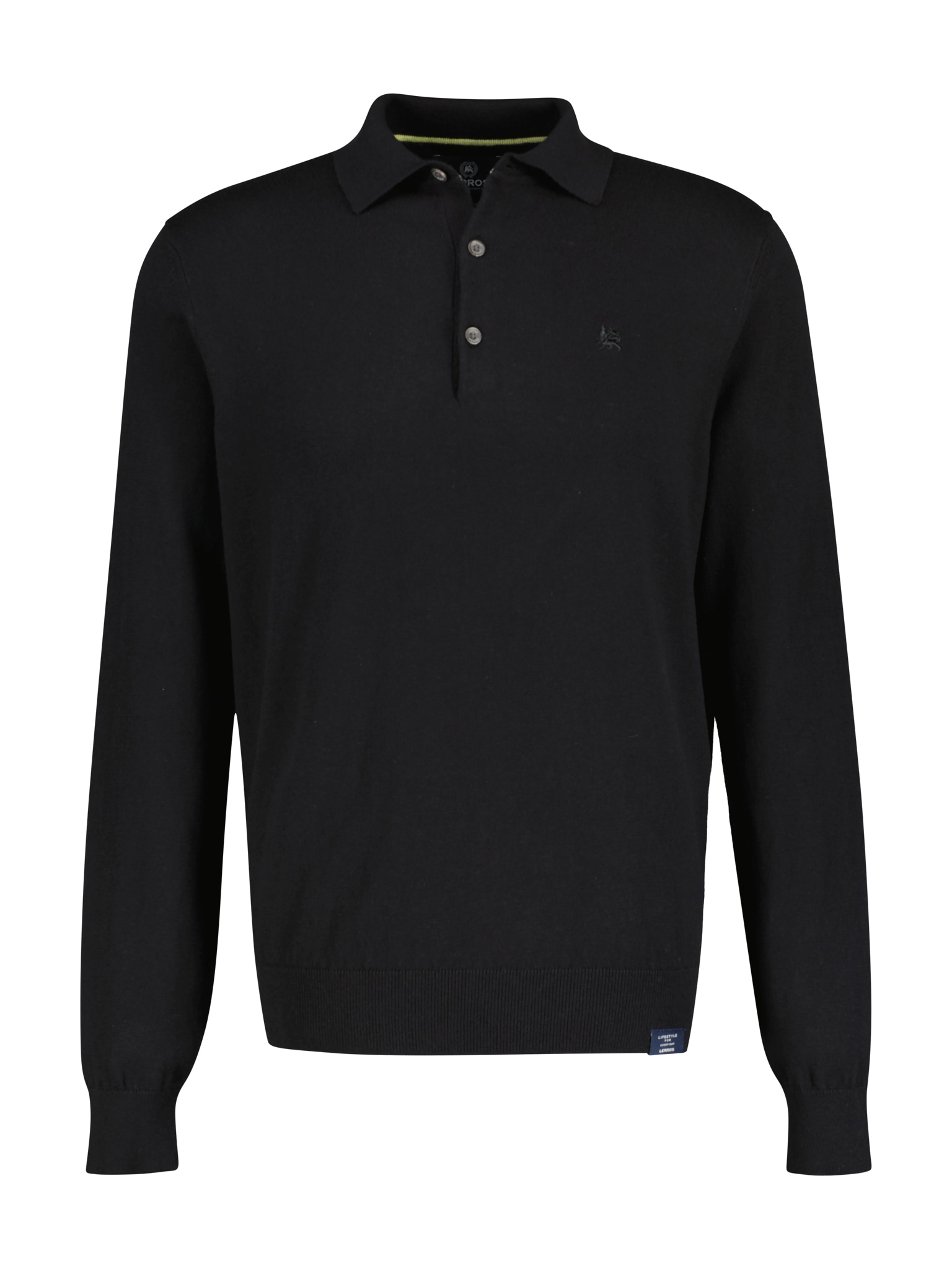 Langarm-Poloshirt, mit Logo Stickerei