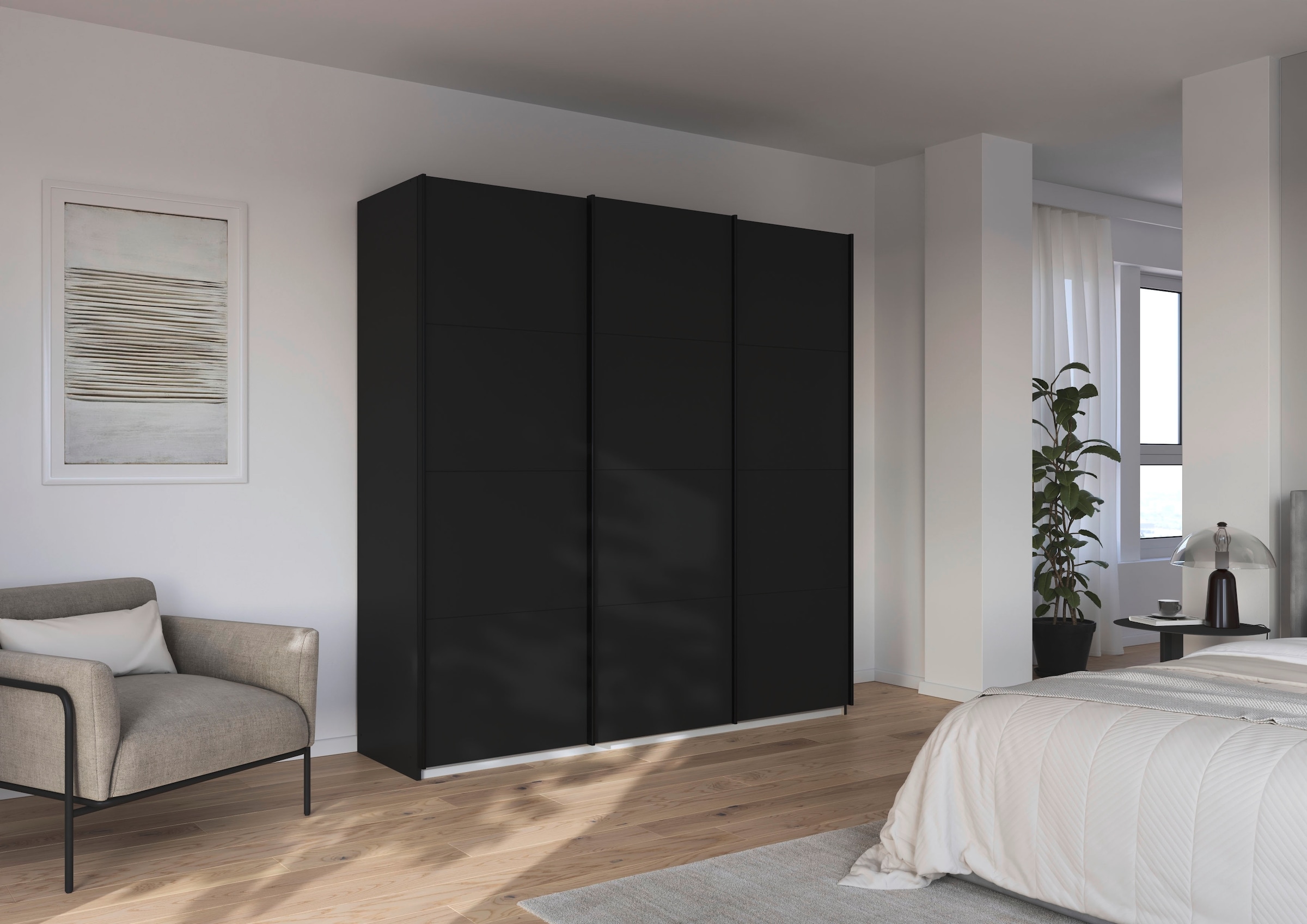 rauch Schwebetürenschrank »Kleiderschrank Schrank Garderobe Ankleide TOPSELLER OTELI« 3 Ausstattungen BASIC/CLASSIC/PREMIUM (inkl. SOFT-CLOSE-FUNKTION),  Breiten 203/271/315/360 cm Höhen 210/229 cm MADE IN GERMANY
