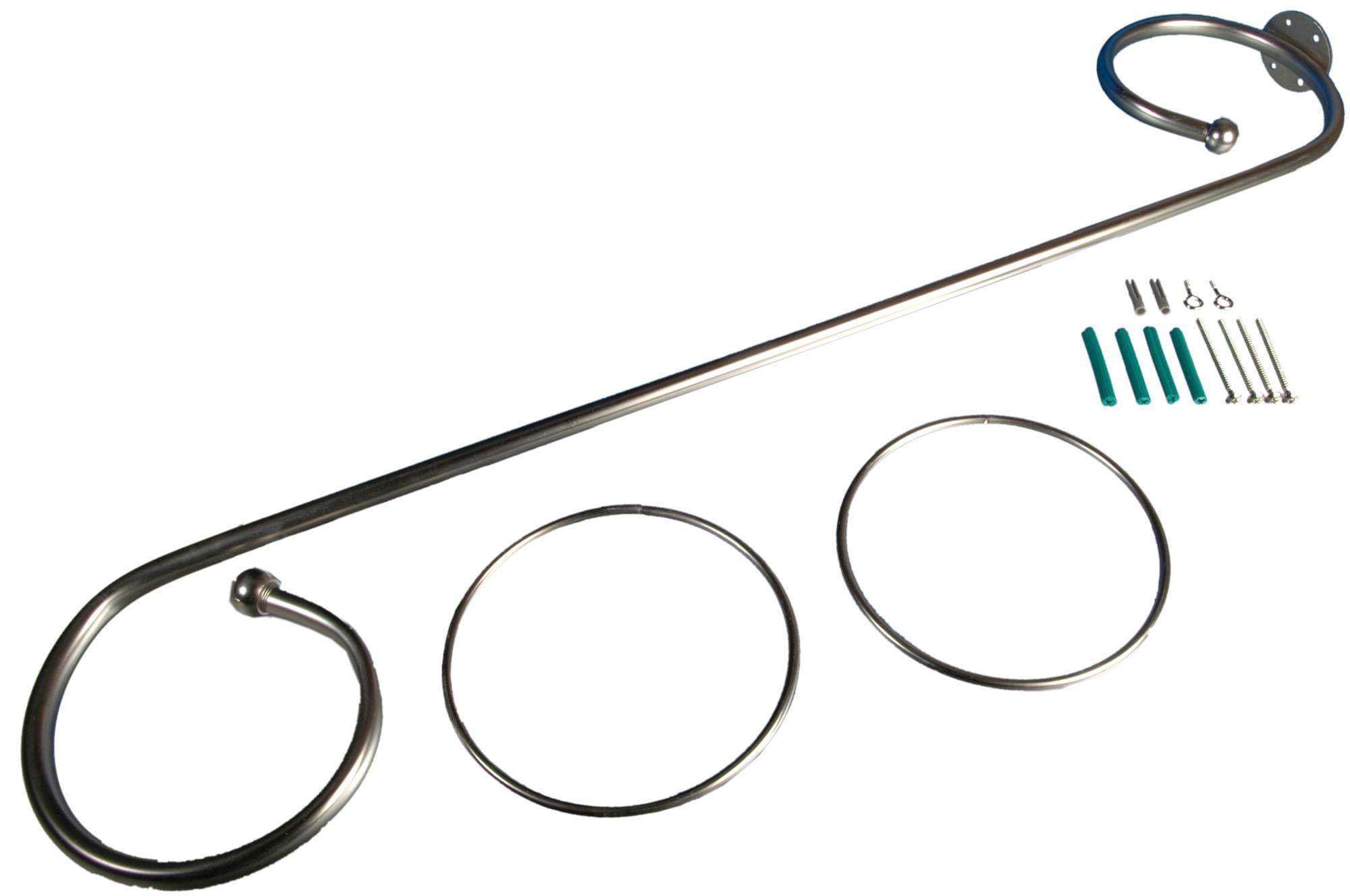 Liedeco Gardinenstange "Baldachingarnitur" Ø 12 mm 1 läufig-läufig Fixmaß günstig online kaufen