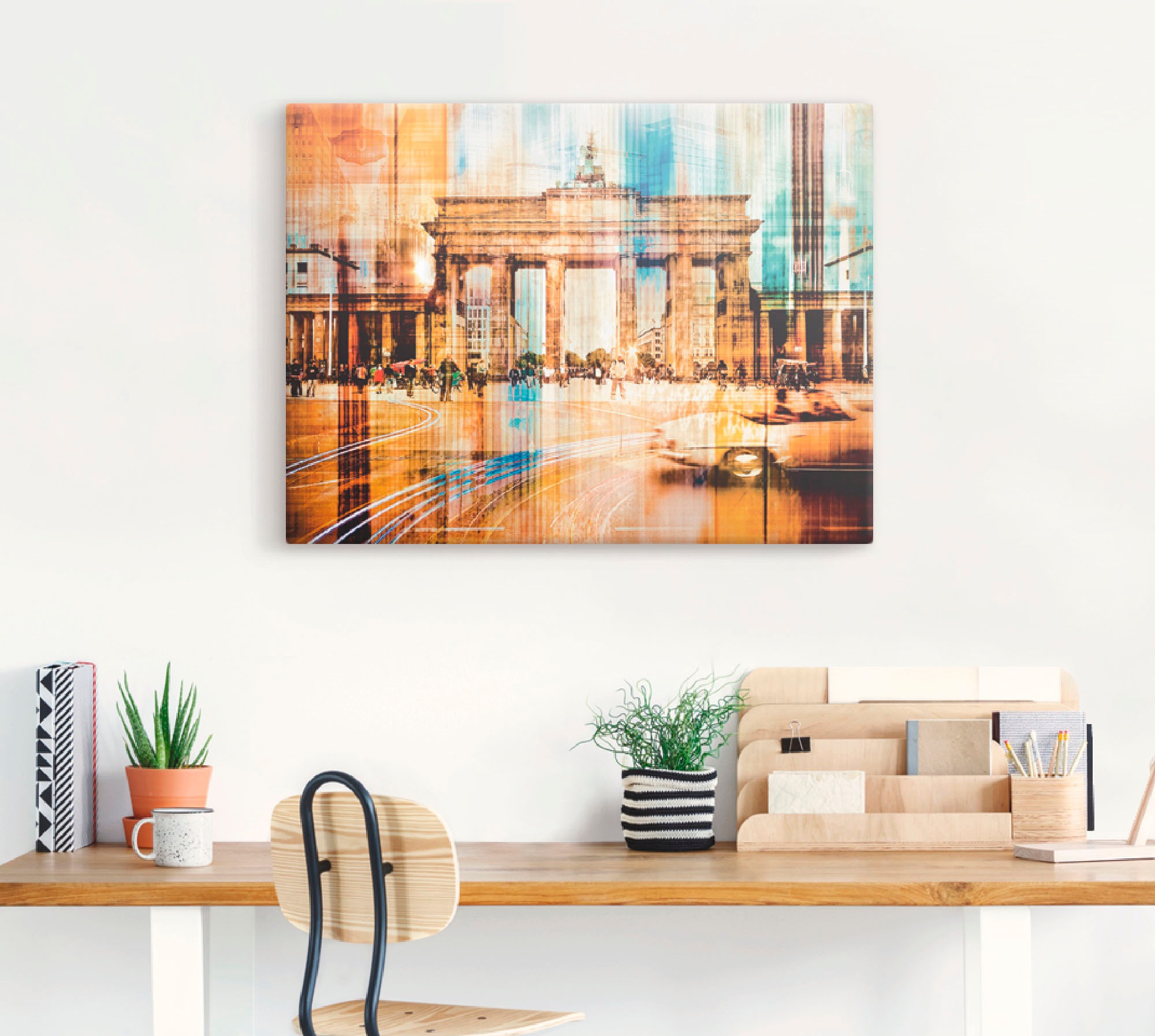 Artland Wandbild »Berlin Skyline II«, Gebäude, (1 St.), als Leinwandbild, Wandaufkleber oder Poster in versch. Größen