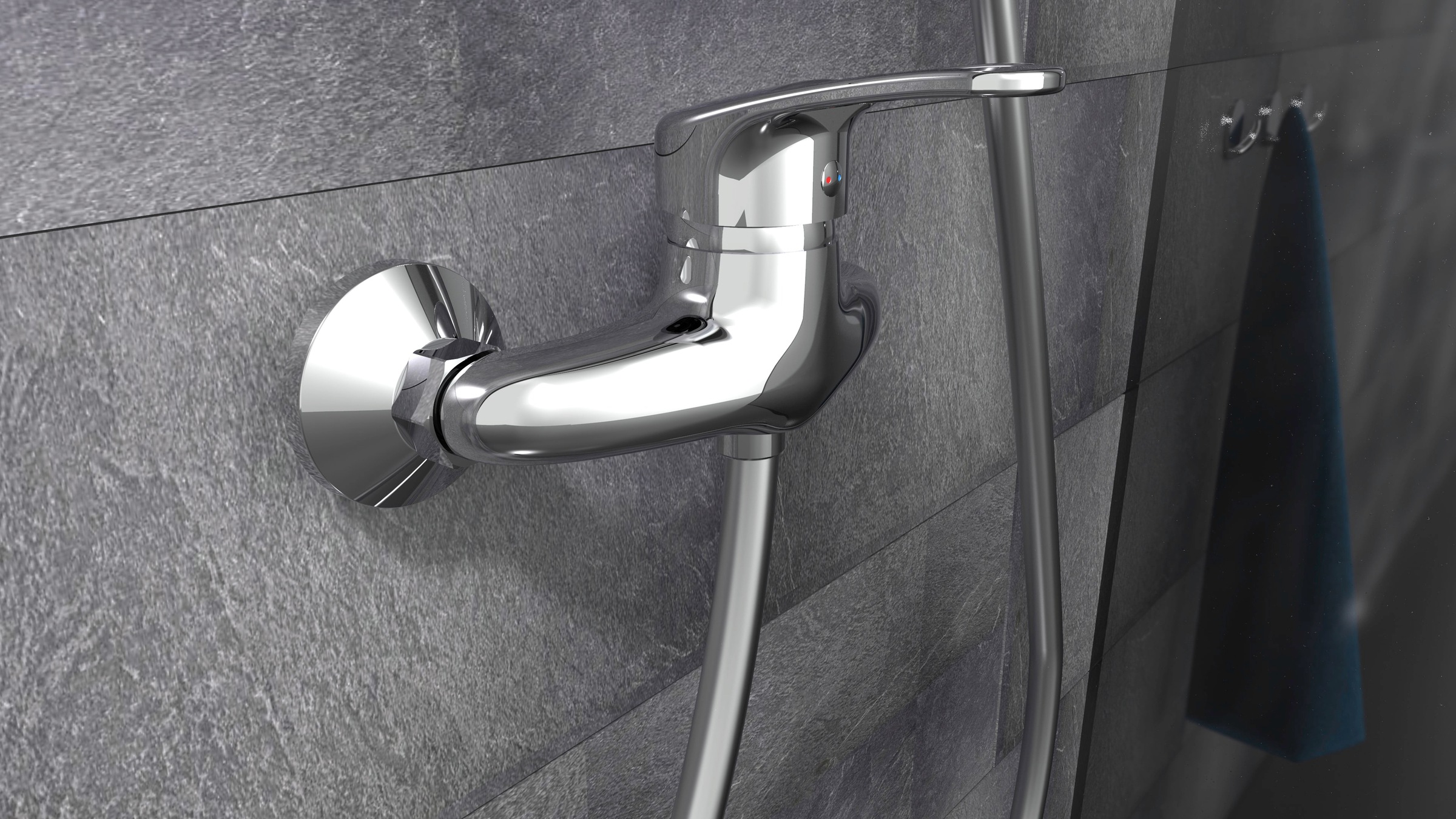 Schütte Duscharmatur "Batoni" Wasserhahn Bad, Mischbatterie Dusche in Chrom günstig online kaufen