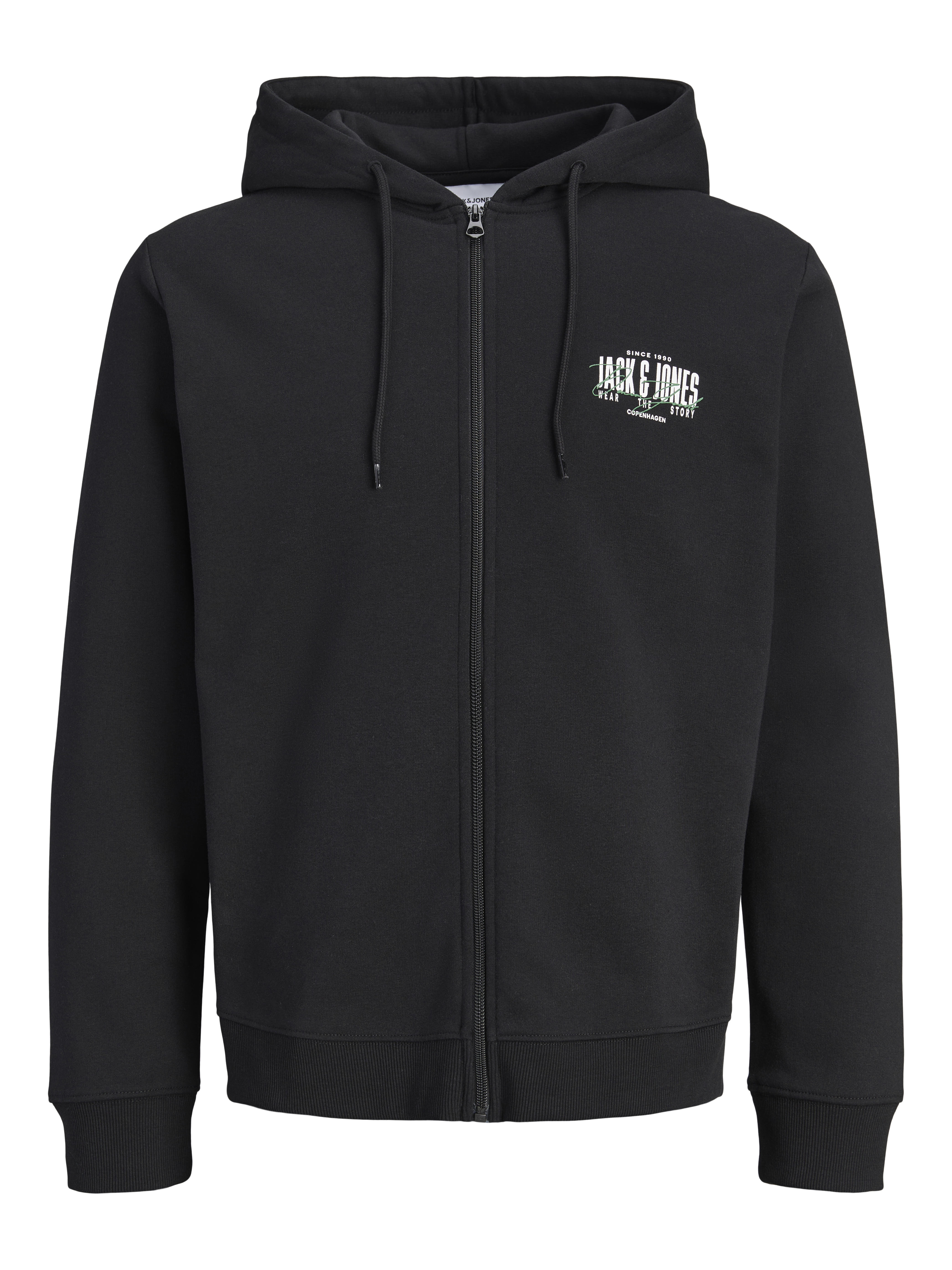 Jack & Jones Kapuzensweatjacke "JJAERO SWEAT ZIP HOOD" Materialmix, regular fit