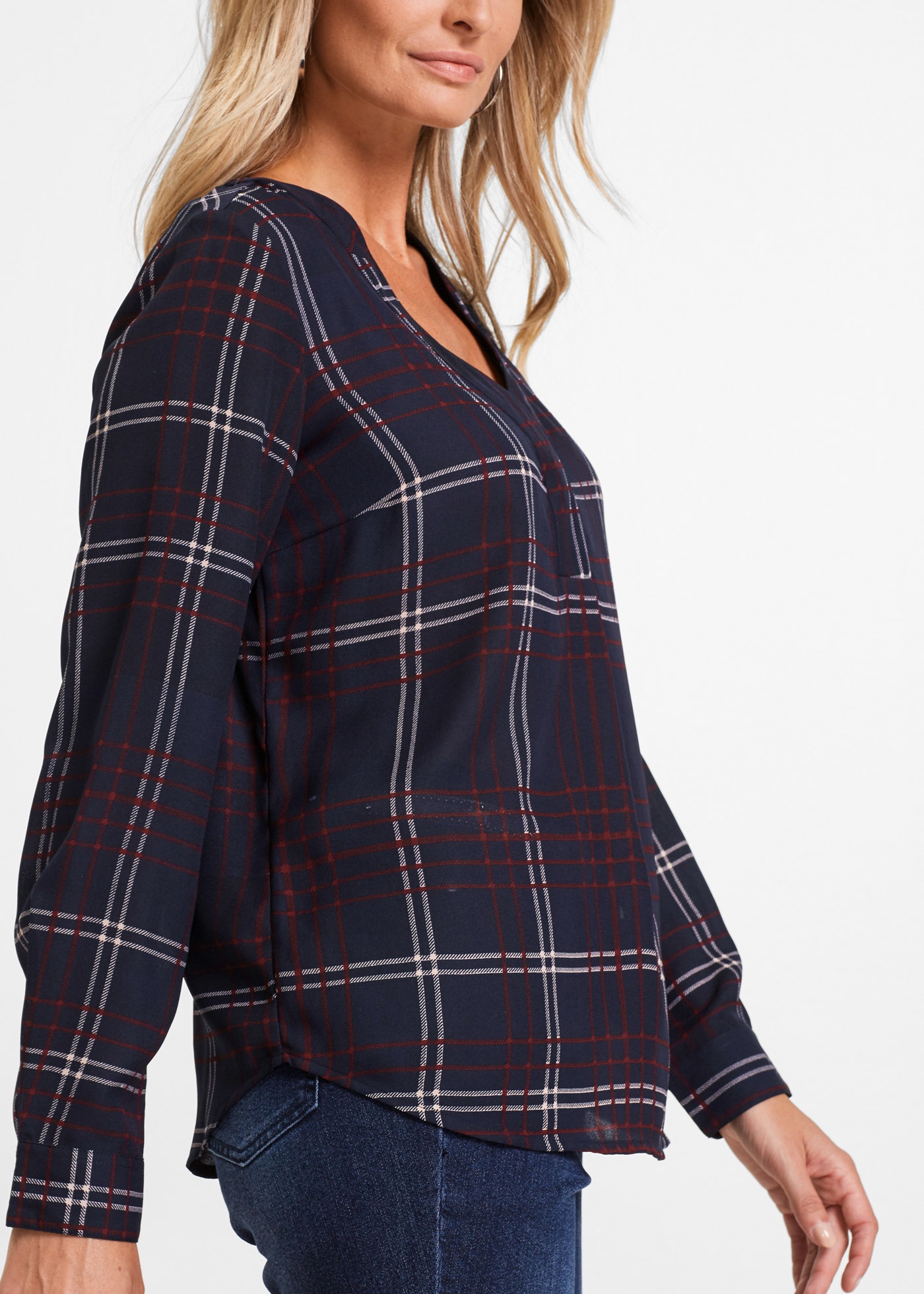 bonprix Tunika edles Design, figurumspielende Passform, mit langem Arm günstig online kaufen