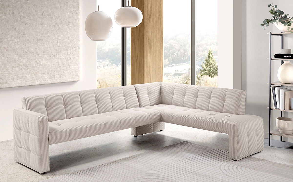 exxpo - sofa fashion Essbank »Barista, bequem und elegant, hohe Bodenfreiheit«, Eckbank Barista bequem und elegant, hochwertige Detailverarbeitung
