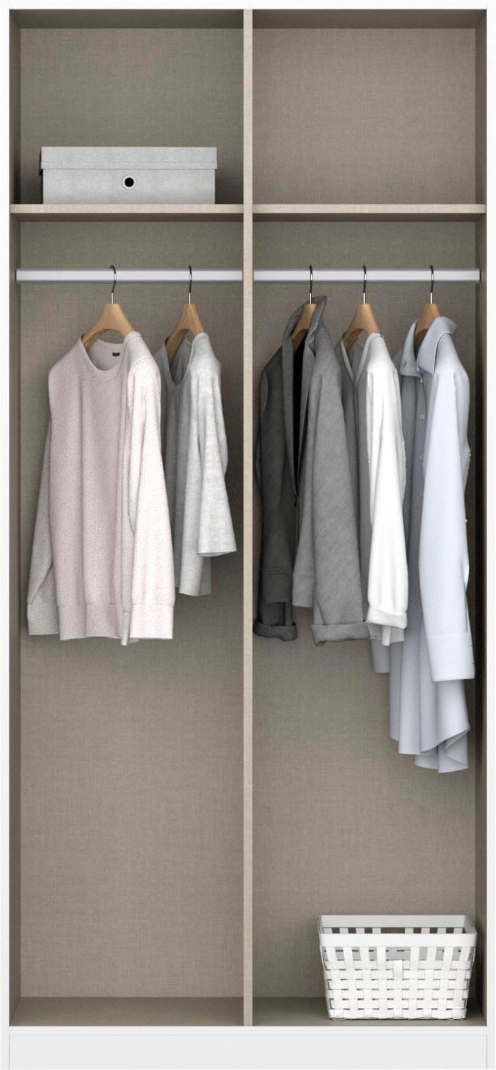 rauch Drehtürenschrank »Kleiderschrank Schrank Garderobe Garderobenschrank NIDDA«, mit griffloser Front MADE IN GERMANY