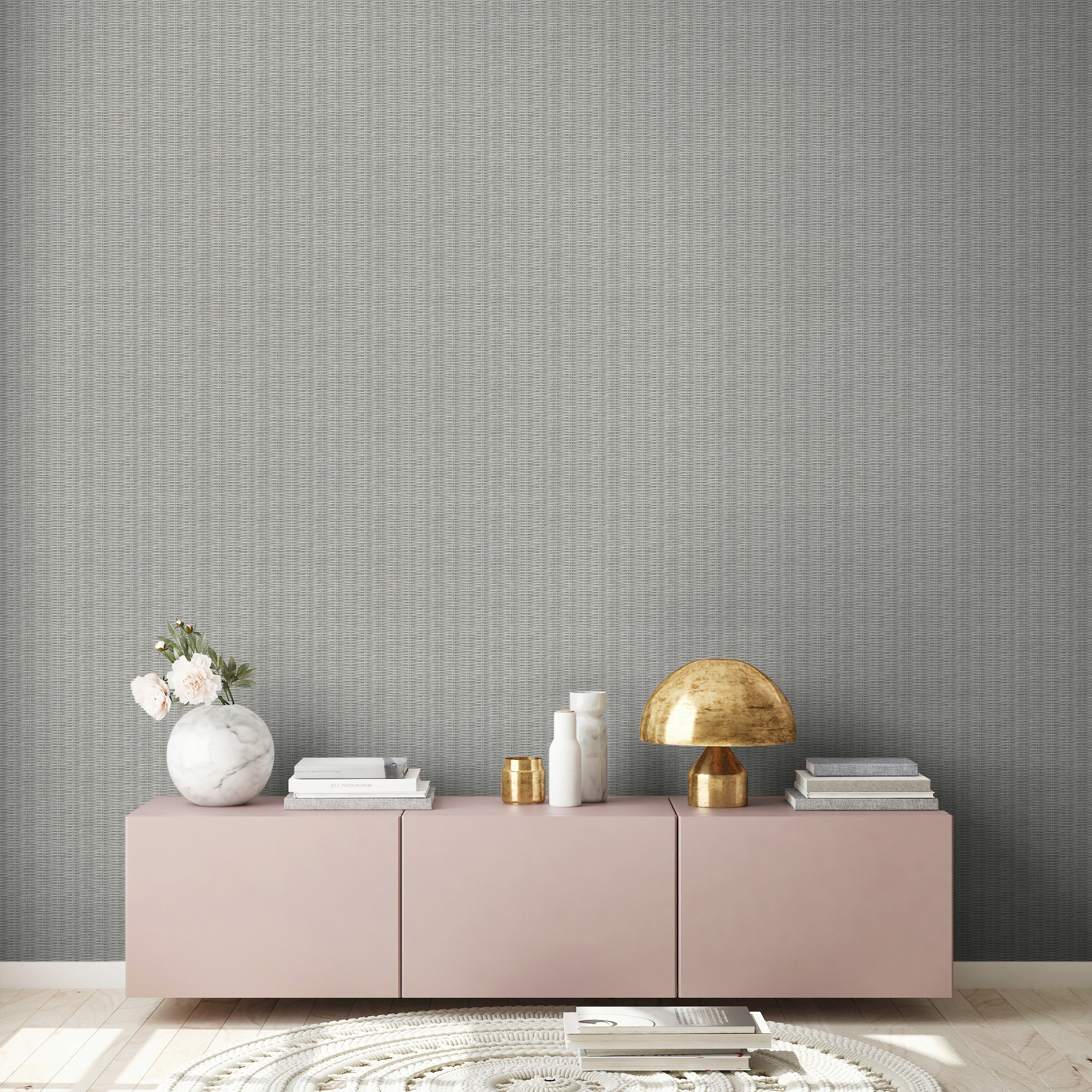 living walls Vliestapete »New Walls Romantic Dream in Bast Optik«, uni-einfarbig-unifarben, Tapete Holzoptik Tapeten Wohnzimmer Schlafzimmer Küche modern Design