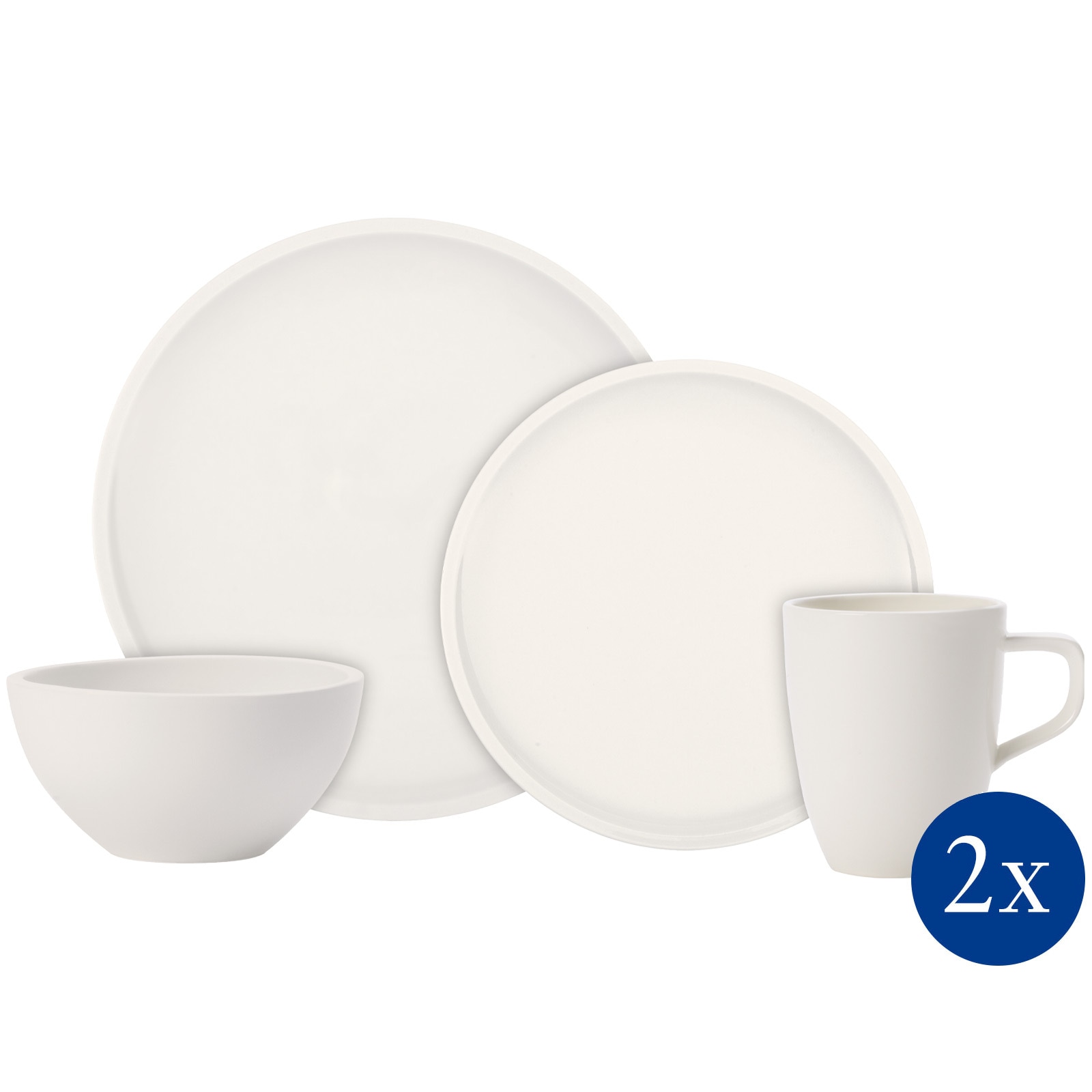 VILLEROY & BOCH Geschirr-Set "Starter-Set Artesano Original weiß", weiß, Geschirr-Sets