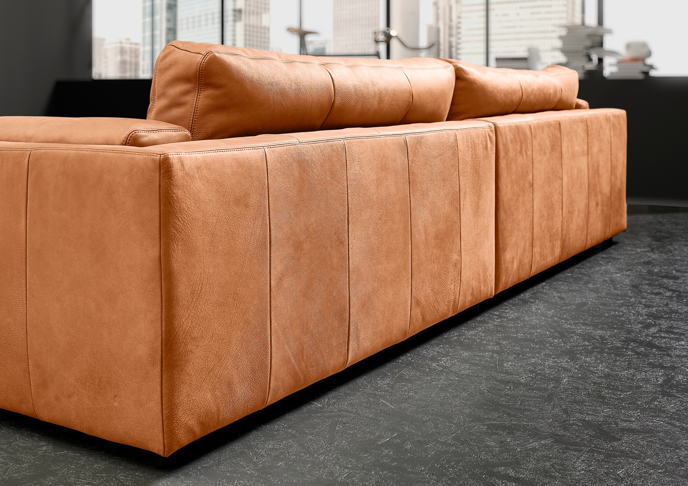 3C Candy Big-Sofa »Karalis mit extra großer Sitztiefe, elegantes Mega Sofa zum Relaxen,«, auch in Cord- oder Leder-Bezug, lose Kissen, loungige Bequemlichkeit