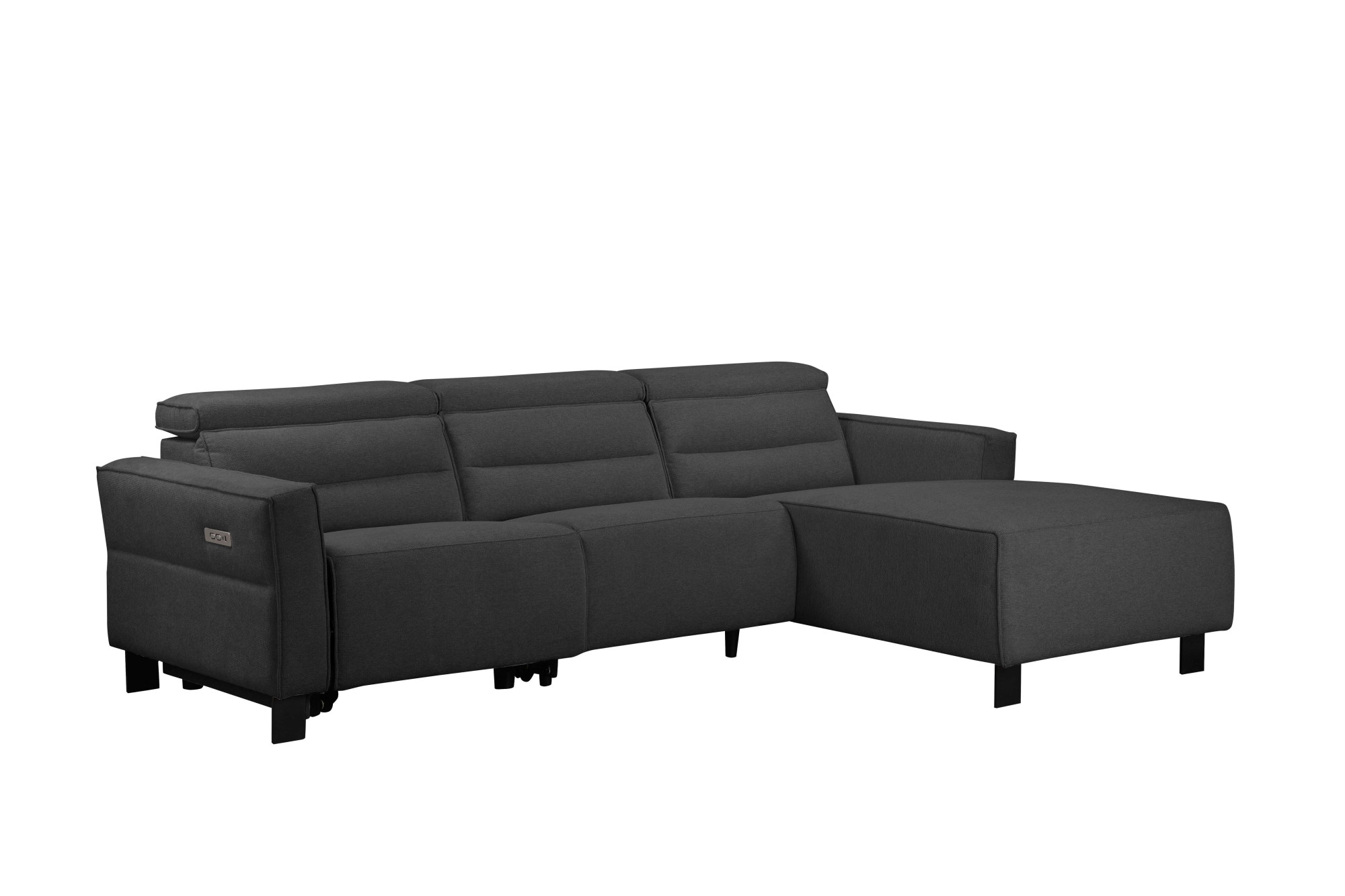 Places of Style Ecksofa »Carpari, L-Form, 263 cm, manuelle o. elektrische Relaxfunktion,«, USB A/C und Kopfteilverstellung