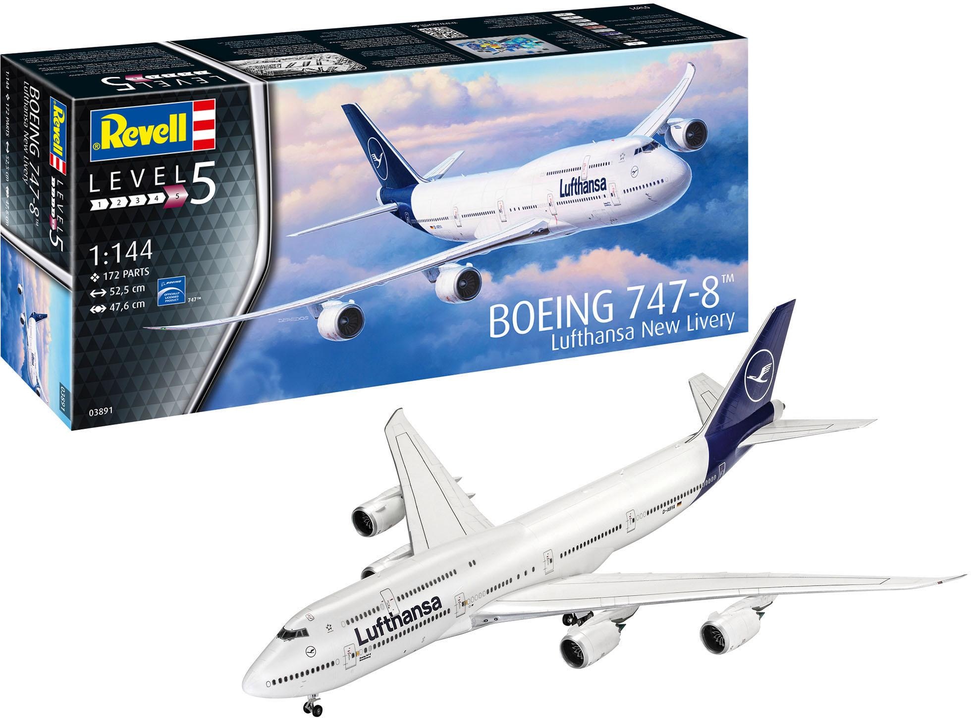 Revell® Modellbausatz »Boeing 747-8, Lufthansa New Livery«, 1:144, Made in Europe
