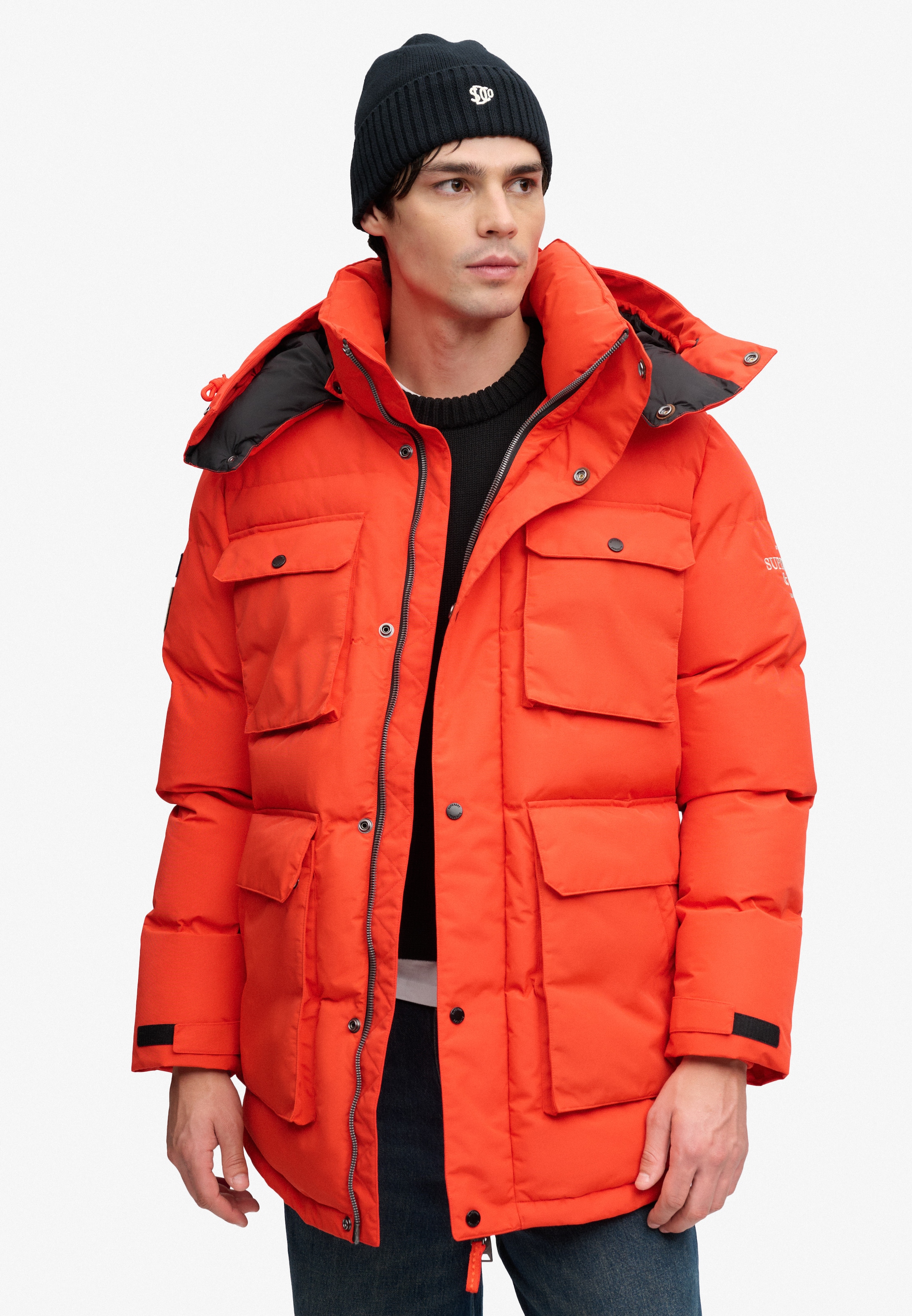 Superdry Steppjacke »EVEREST EXPEDITION PARKA« mit Kapuze Materialmix, slim fit