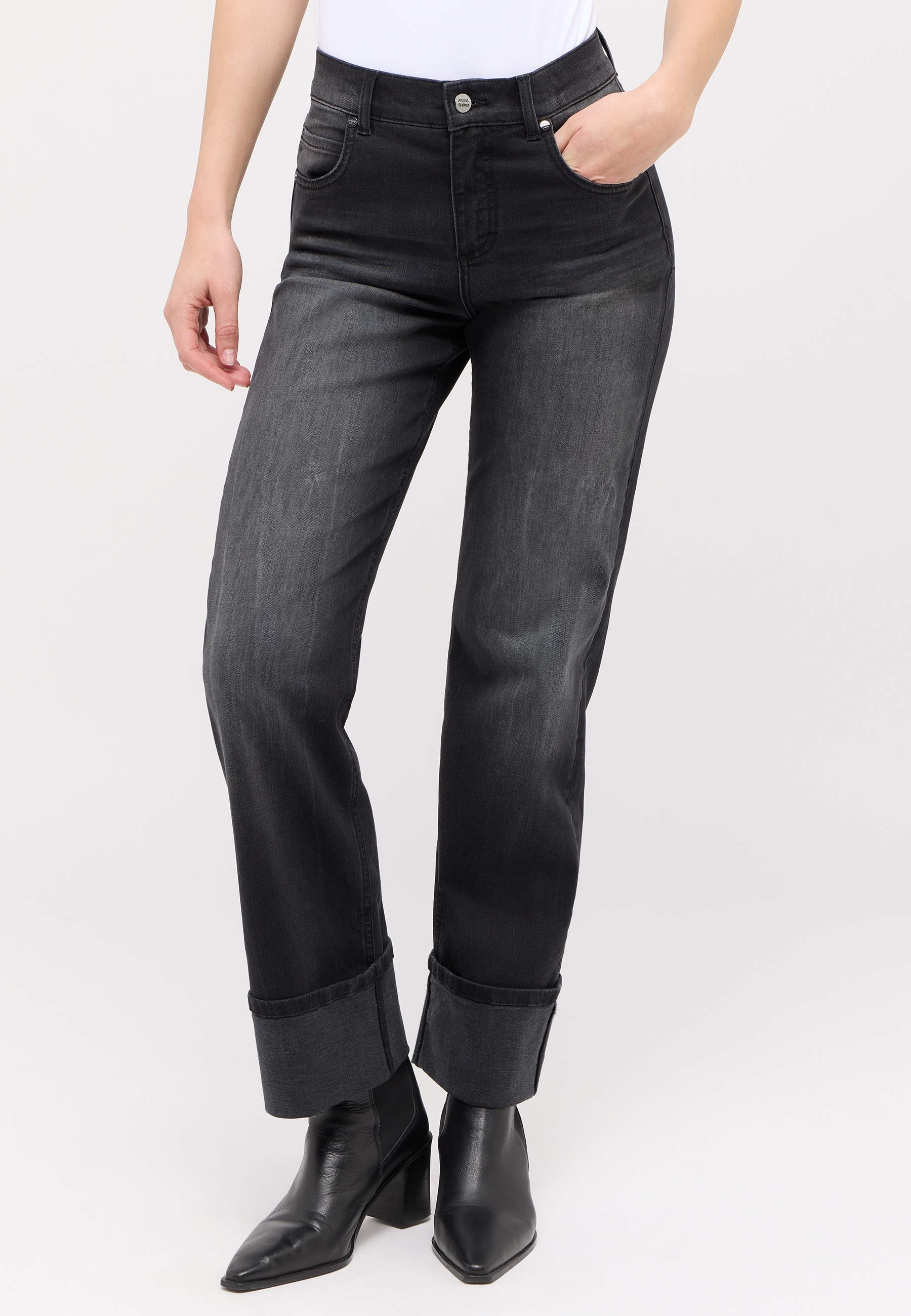 ANGELS Straight-Jeans "LARA TU", mit umgeschlagenem Bein günstig online kaufen