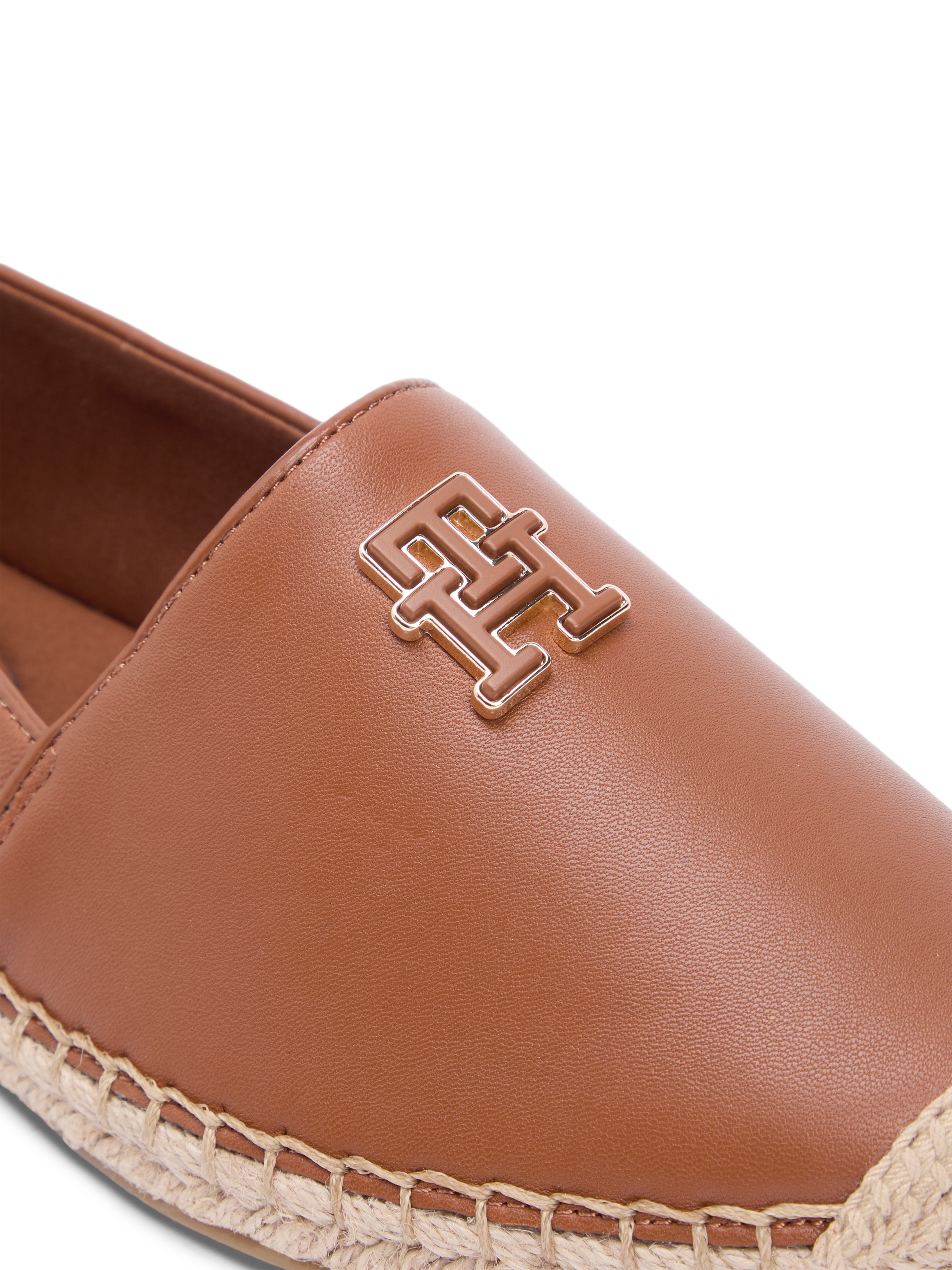 Tommy Hilfiger Espadrille "TH LOGO LEATHER ESPADRILLE" Sommerschuh, Slipper günstig online kaufen