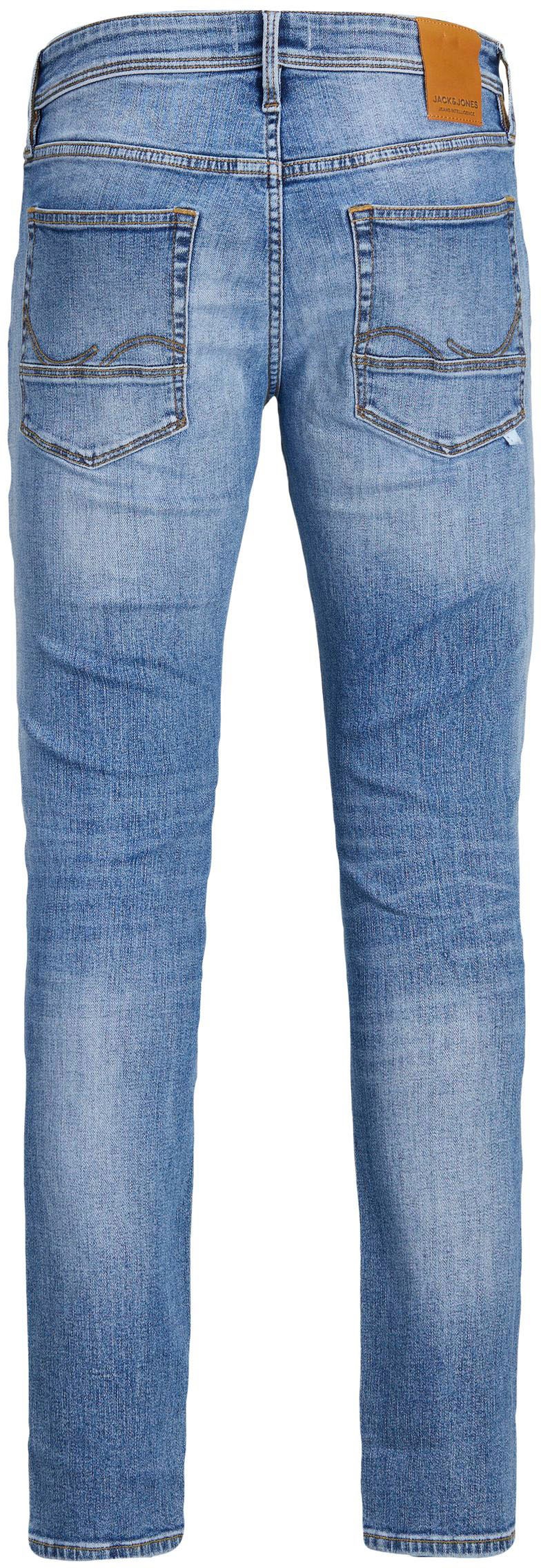 Jack & Jones Slim-fit-Jeans »JJIGLENN – Jeans mit Gürtelschlaufen und Used-Waschung«, Used, modisch, slim fit, Denim/Jeans