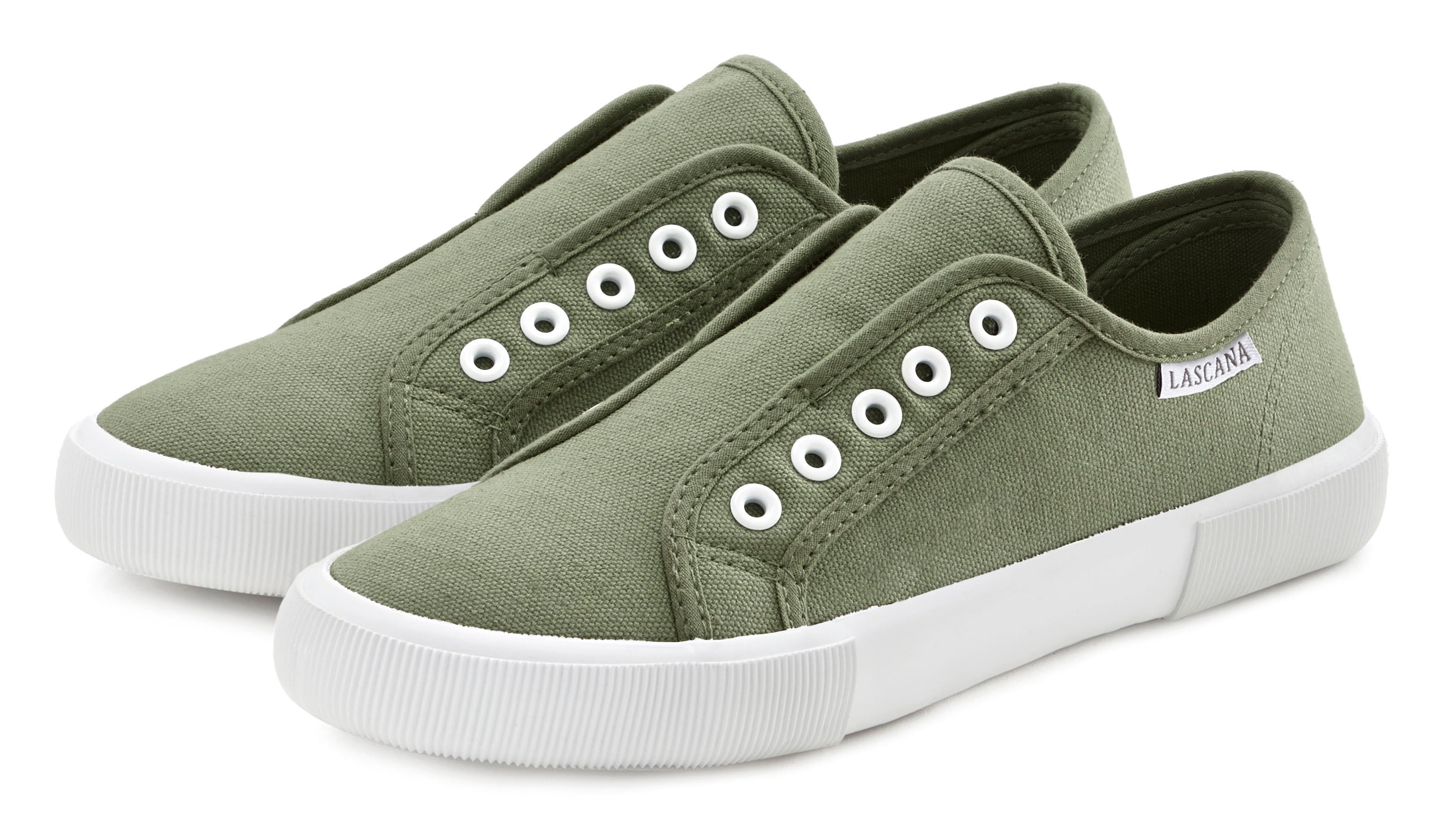 LASCANA Sneaker "Slip-On-Sneaker," Slipper, Halbschuh bequem zum Reinschlüpfen VEGAN