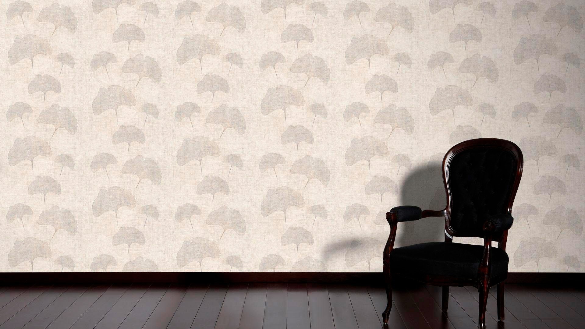 living walls Vliestapete »Borneo«, botanisch-floral-Motiv, Floral Tapete Blumen Metallic Tapeten Wohnzimmer Schlafzimmer Design