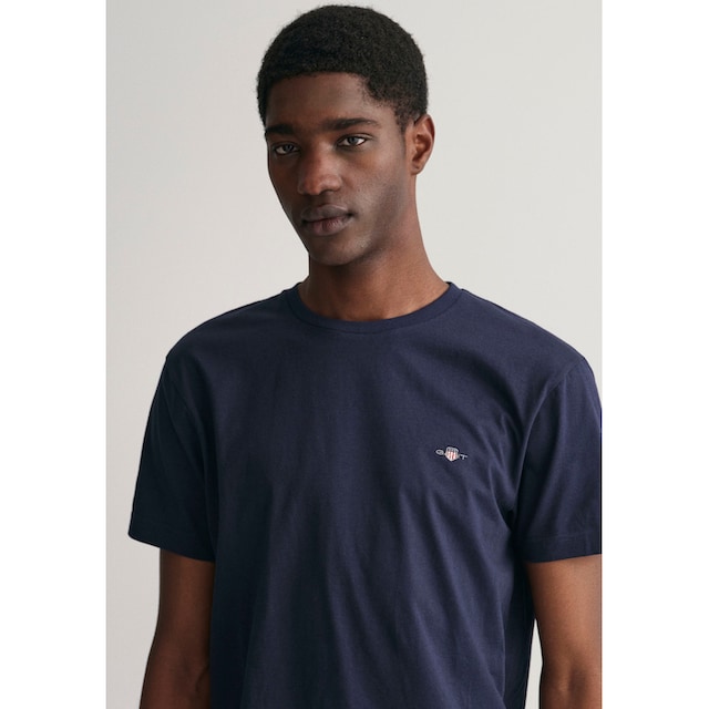 Black Friday Gant T-Shirt »SLIM SHIELD SS T-SHIRT«, mit Logostickerei auf  der Brust | BAUR
