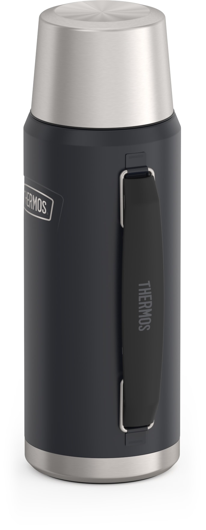 THERMOS Isolierflasche »ICON BEVERAGE BOTTLE, Edelstahlkörper, spülmaschinenfest«, (1 tlg.), 1,2l, 24h heiß & 24h kalt, Twist & Pour Lid, isolierter Trinkbecher