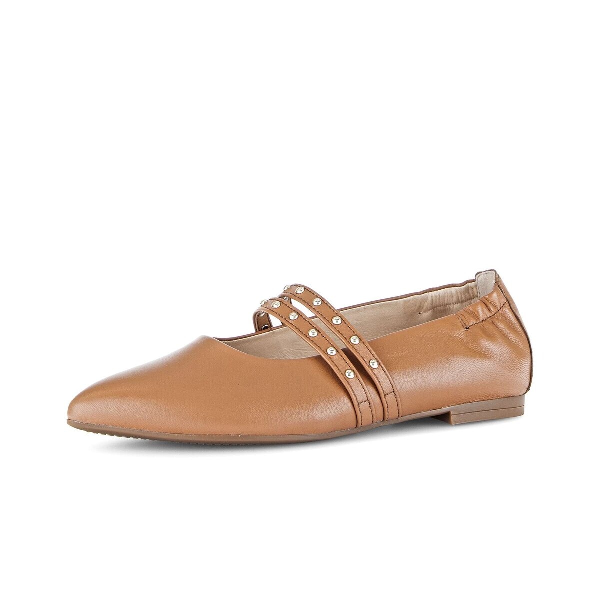 Ballerina GABOR "Eleganter Ballerina", Damen, Gr. 37, braun, Schuhe Ballerina