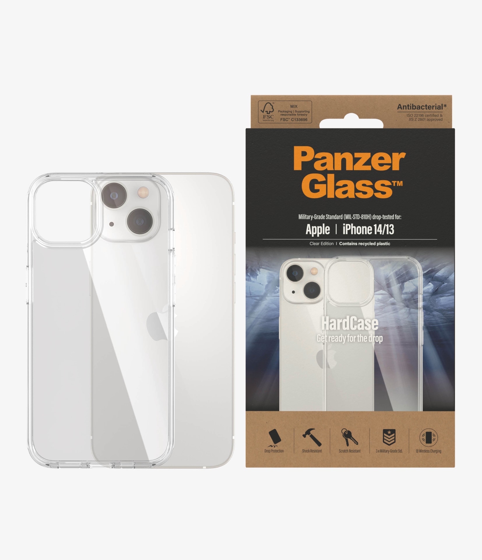 PanzerGlass Backcover »HardCase«, iPhone 14-iPhone 13, für Apple iPhone 13, 14
