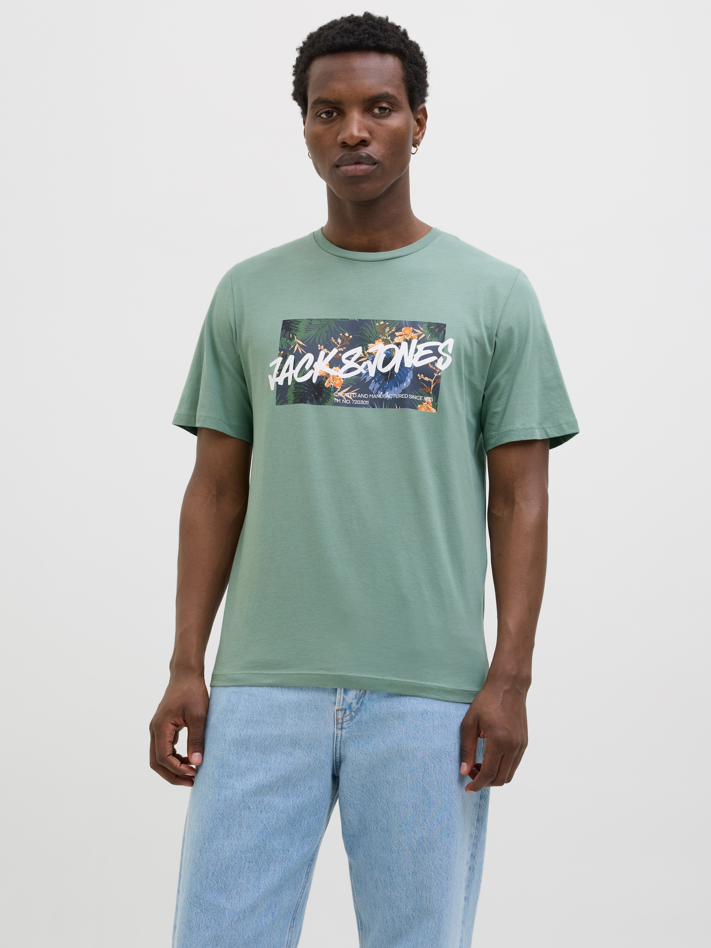 Jack & Jones Print-Shirt "JJHAWAII SHAPE TEE SS CREW NECK" günstig online kaufen