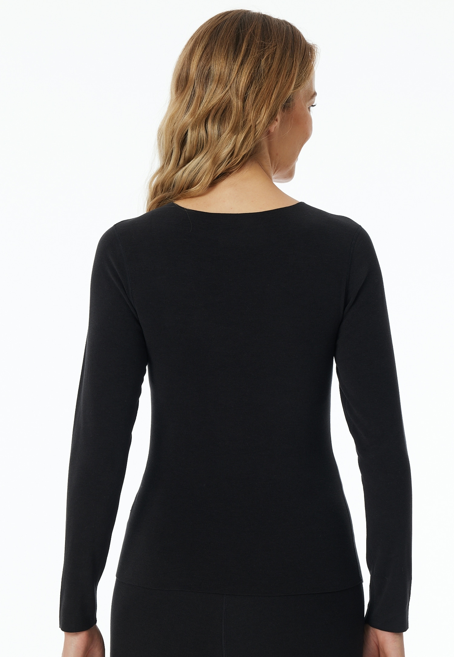 Schiesser Langarmshirt »"Invisible Soft Warming"«, mit offen geschnittenen Kanten und flachen Nähte