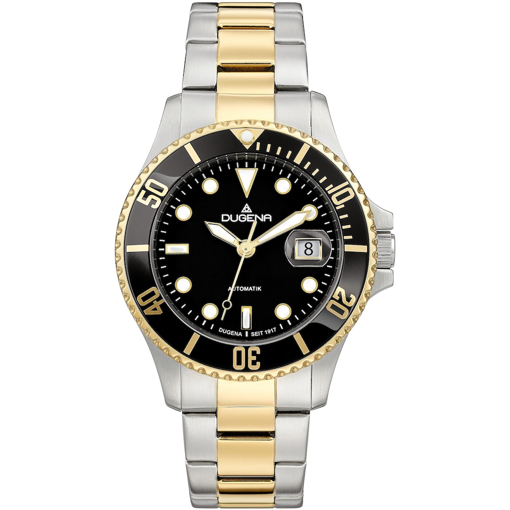 Dugena Automatikuhr »Diver, 4460776«, Armbanduhr, Herrenuhr, Datum, Leuchtzeiger
