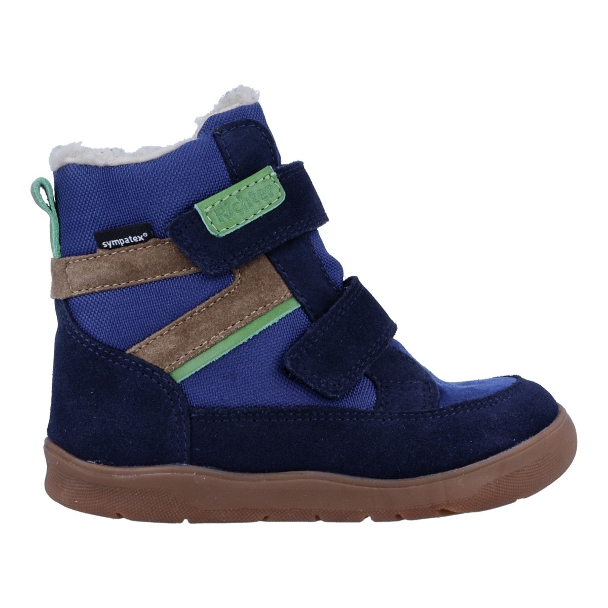 Richter Barfußschuh »Samy Winter«  Winterboots mit Kontrastbesätzen, Größenschablone zum Download