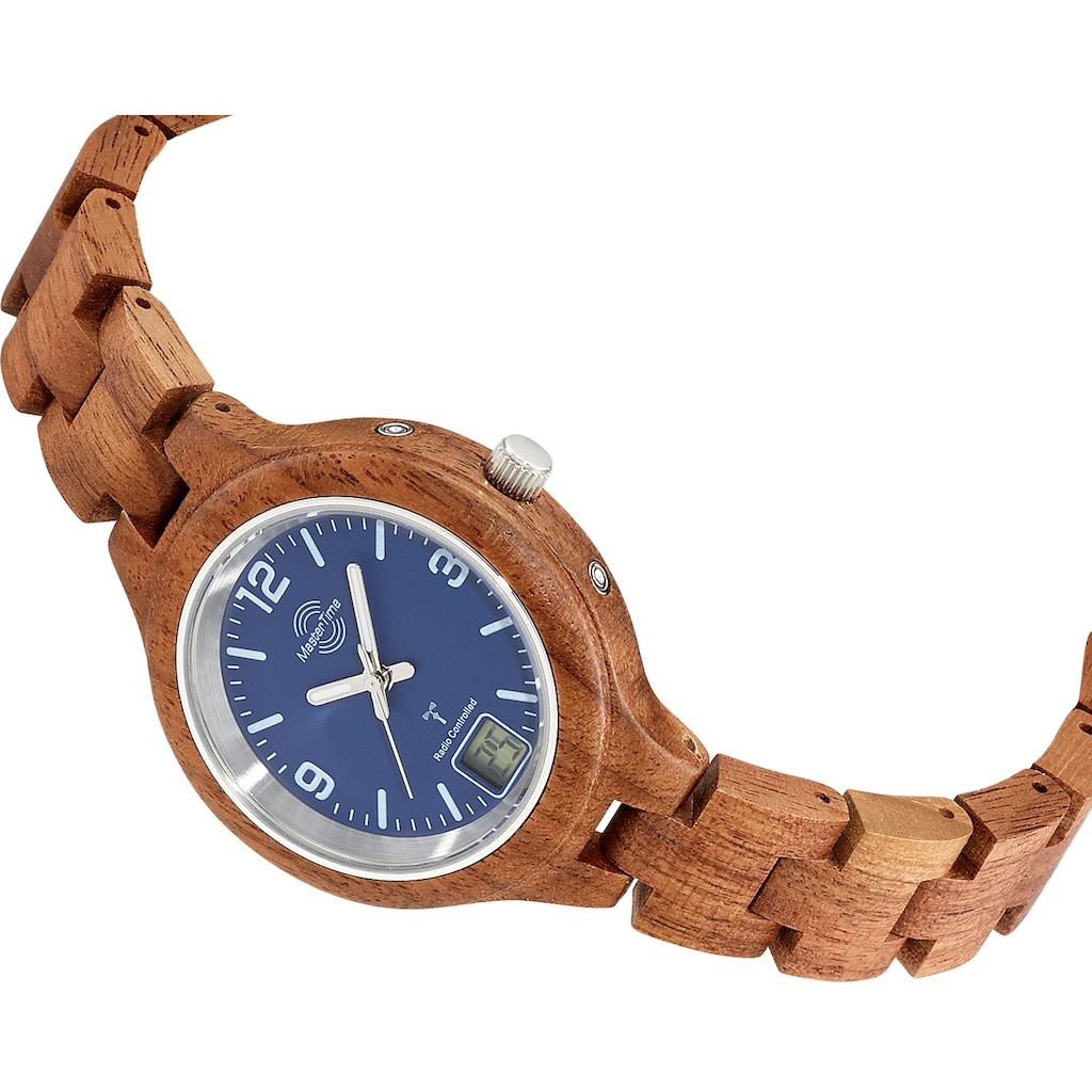 MASTER TIME Funkuhr »Specialist Wood, MTLW-10748-31W«