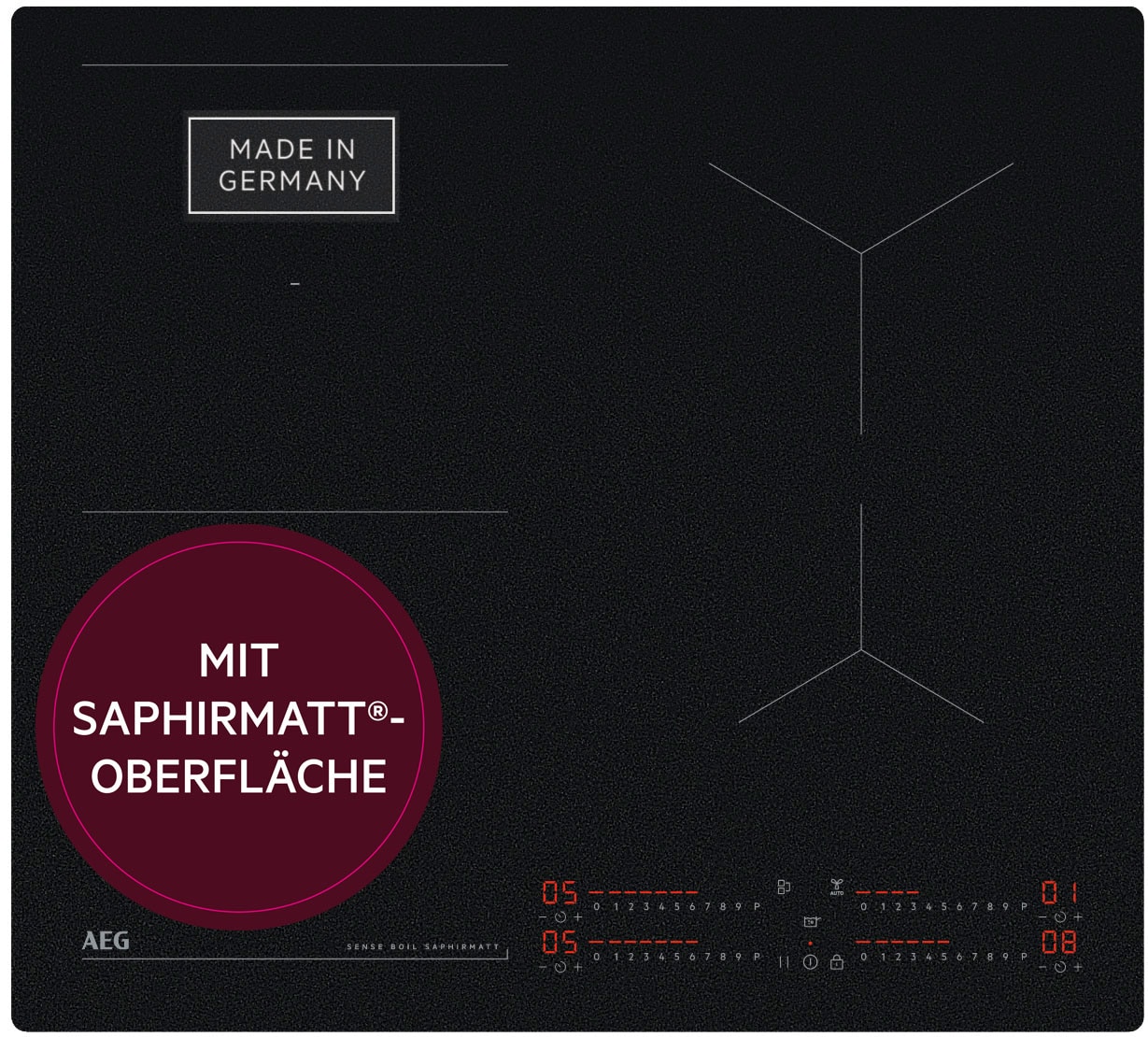 AEG Induktions-Kochfeld "TI64IB1FIZ" SaphirMatt- 4x kratzresistentere Oberf günstig online kaufen