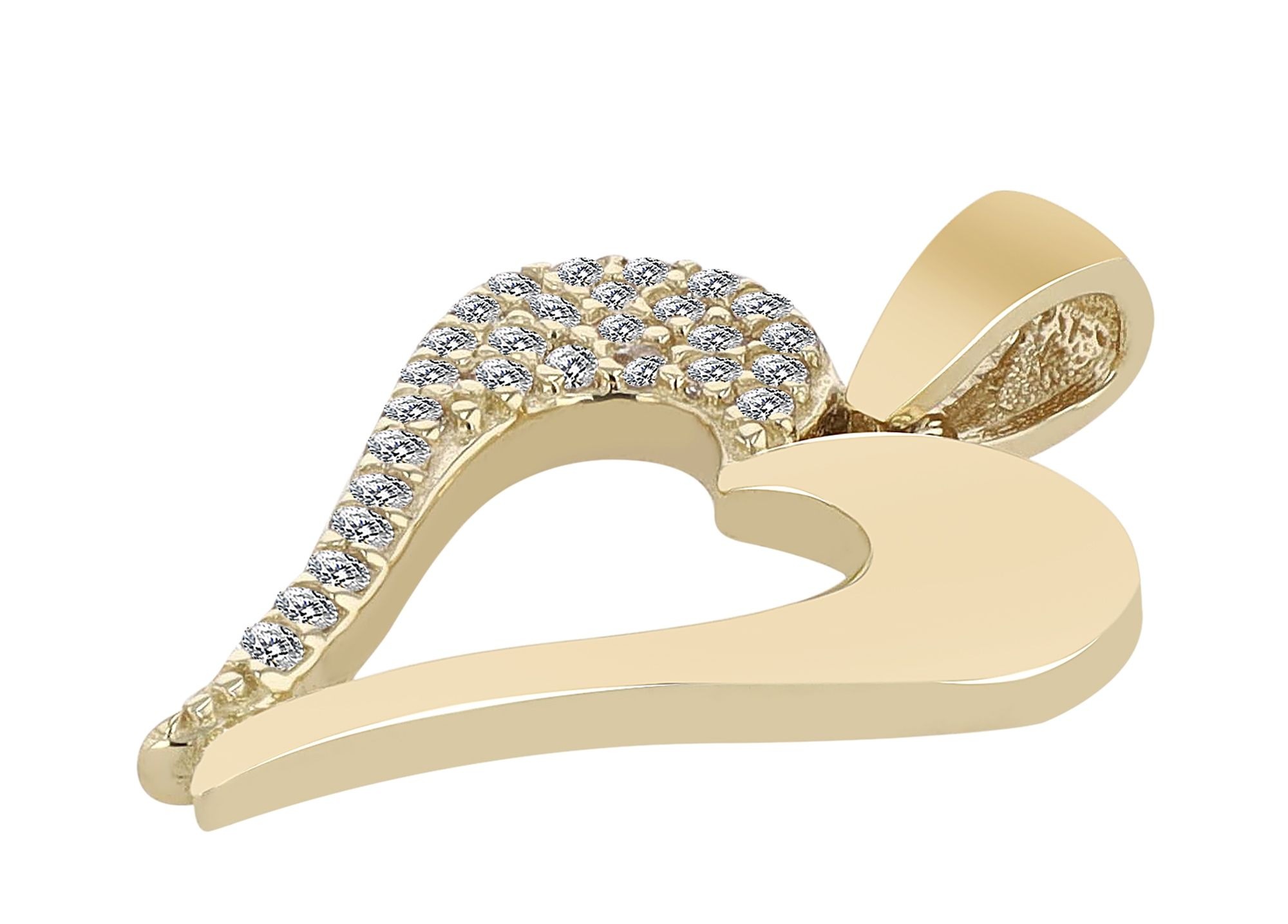 Adelia´s Kettenanhänger »Damen Anhänger – Herz Herzanhänger aus 333 Gold mit Zirkonia«  Ein Geschenk, das Freude macht