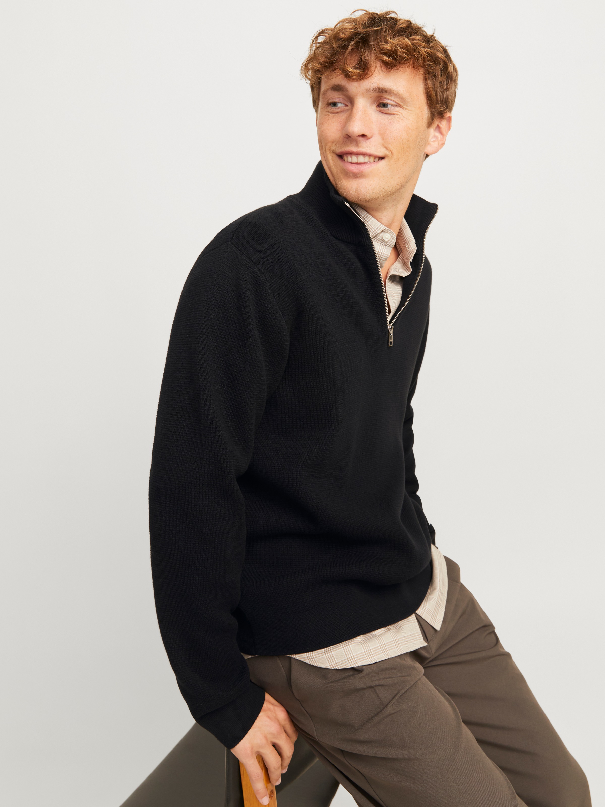 Jack & Jones Troyer »JPRBLAMILANO STITCH KNIT HALF ZIP SN«