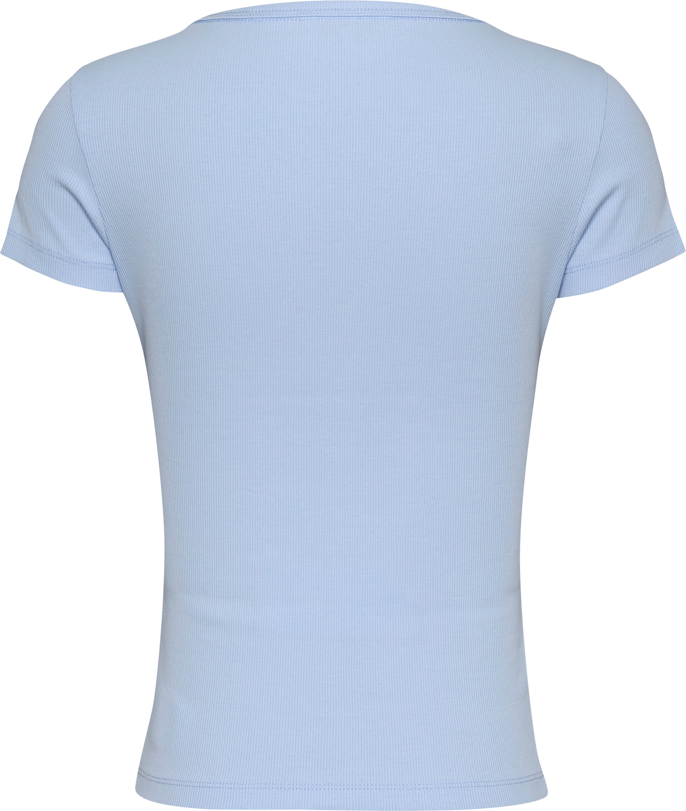 Tommy Jeans T-Shirt »TJW SLIM ESSENTIAL RIB V SS«, mit Logostickerei