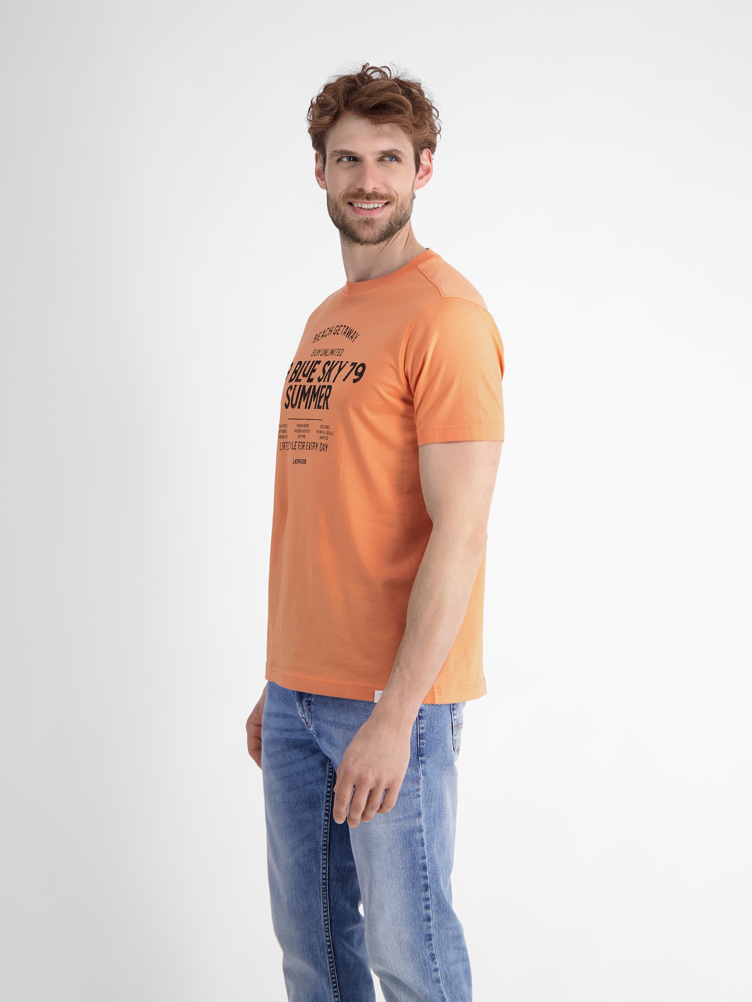 LERROS T-Shirt »LERROS Herren T-Shirt mit Brustprint«