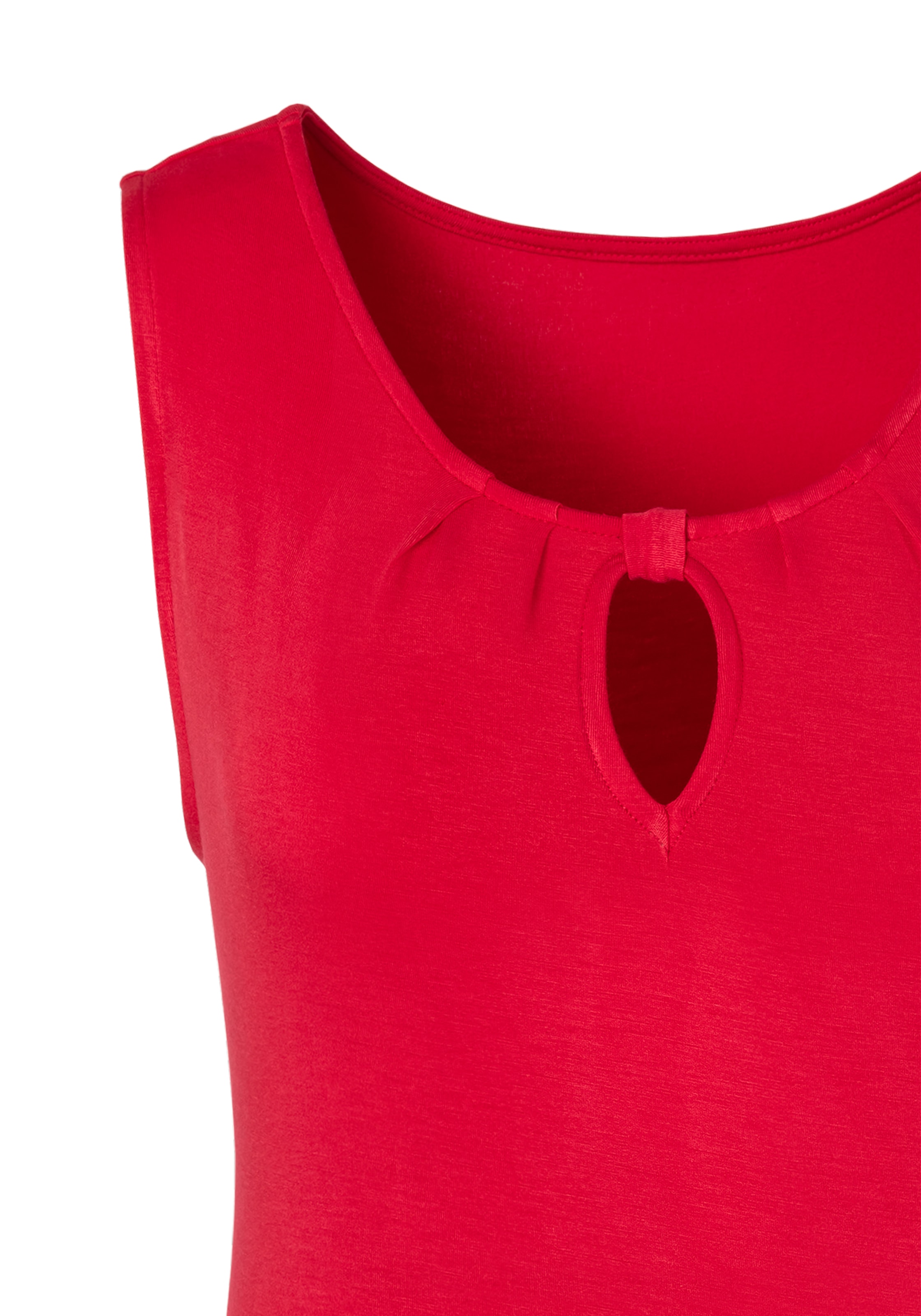 LASCANA Shirttop »mit kleinem Cut-Out am Ausschnitt«, (2er-Pack), aus weichem Viskose-Stretch