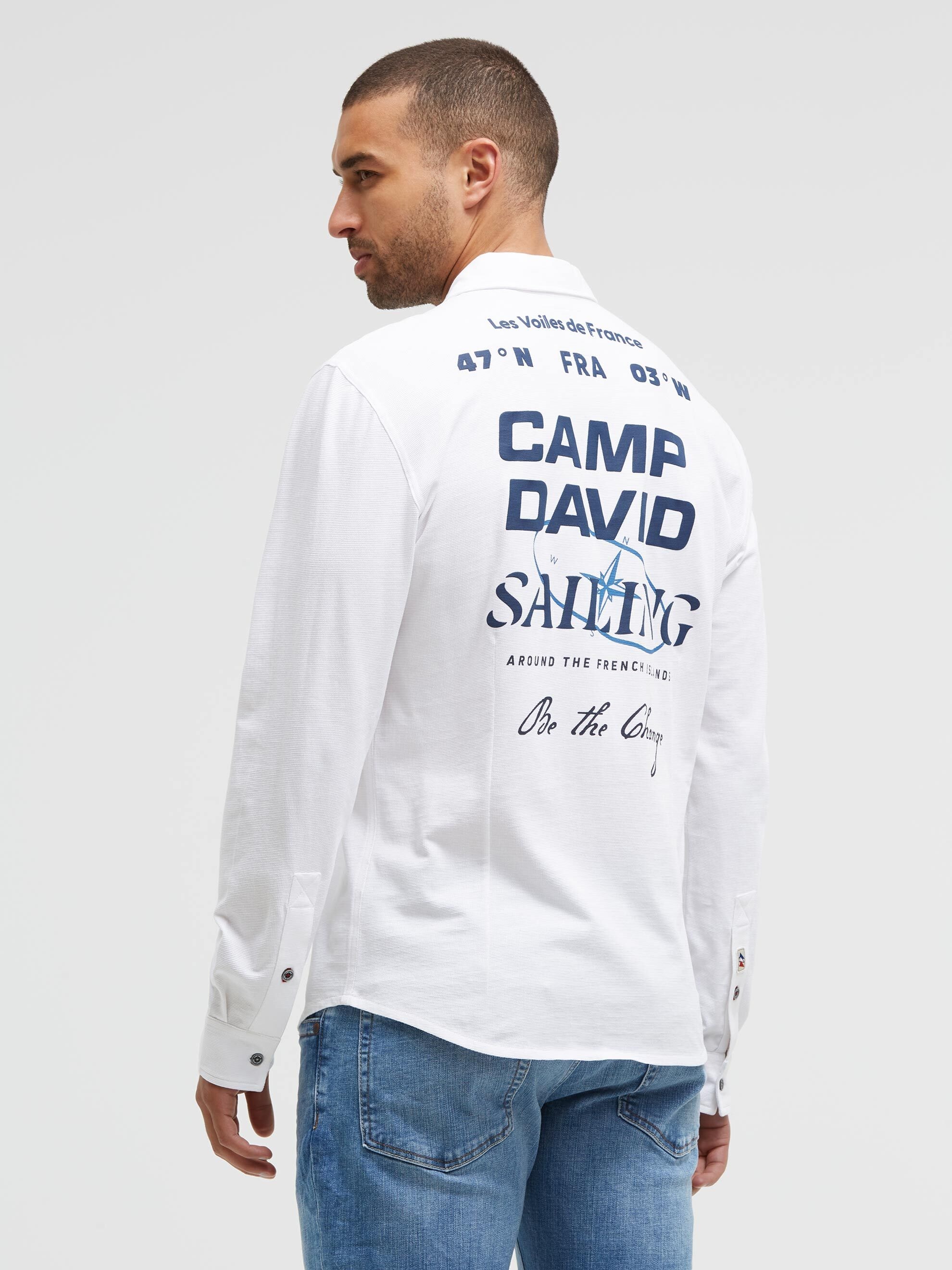 CAMP DAVID Langarmhemd mit Kentkragen