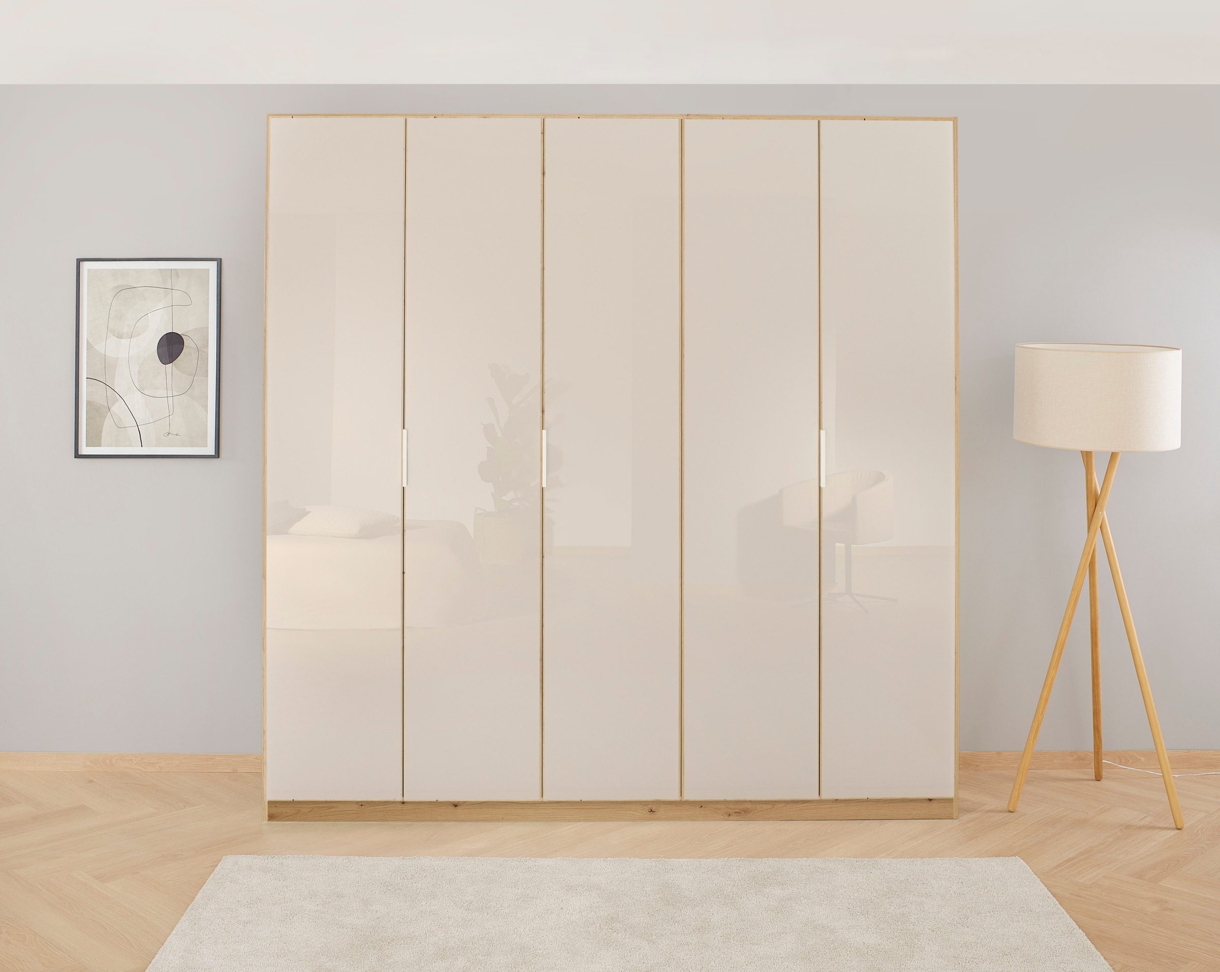 rauch Drehtürenschrank »Kleiderschrank Schrank Garderobe KOLUNA mit hochwertiger Glasfront«, inkl. 2 Innenschubladen sowie extra Einlegeböden MADE IN GERMANY