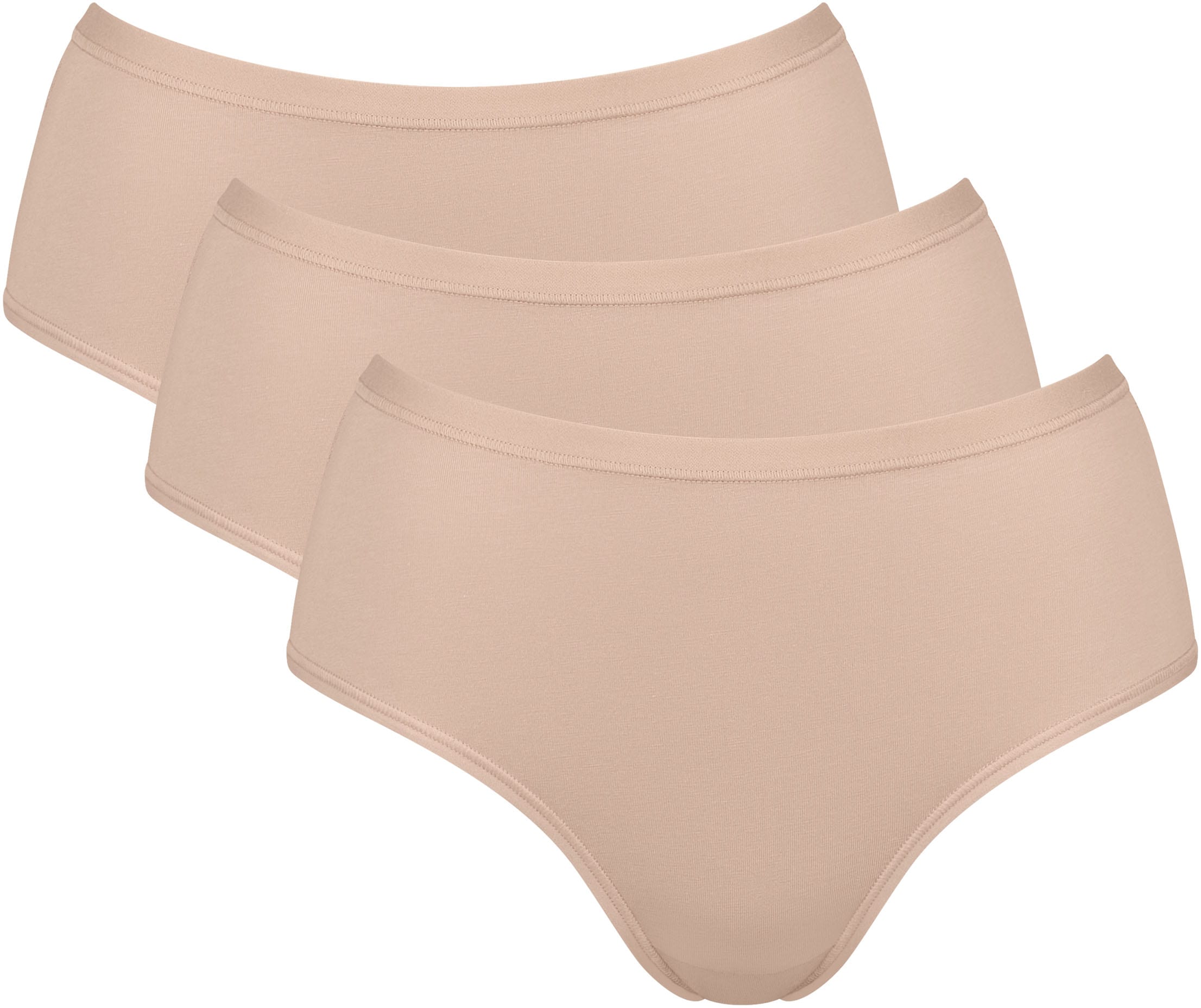 sloggi Midislip "GO Daily Cotton", (3er Pack), Glanz-Effekt Details, weich, günstig online kaufen